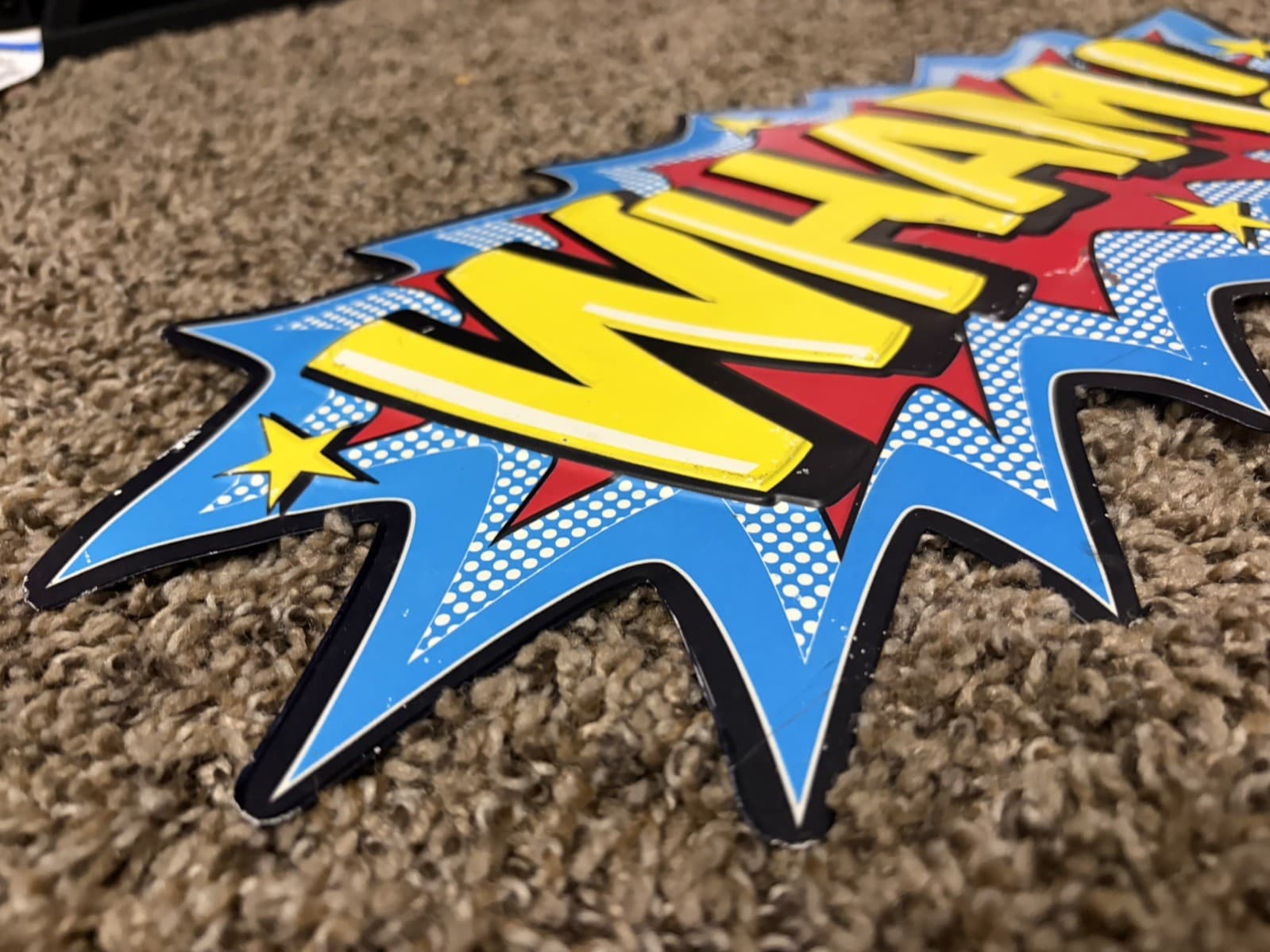 BATMAN BANG EMBOSSED METAL SIGN OPEN ROAD BRANDS RETRO THROWBACK COMIC STYLE!! - Thumbnail 6