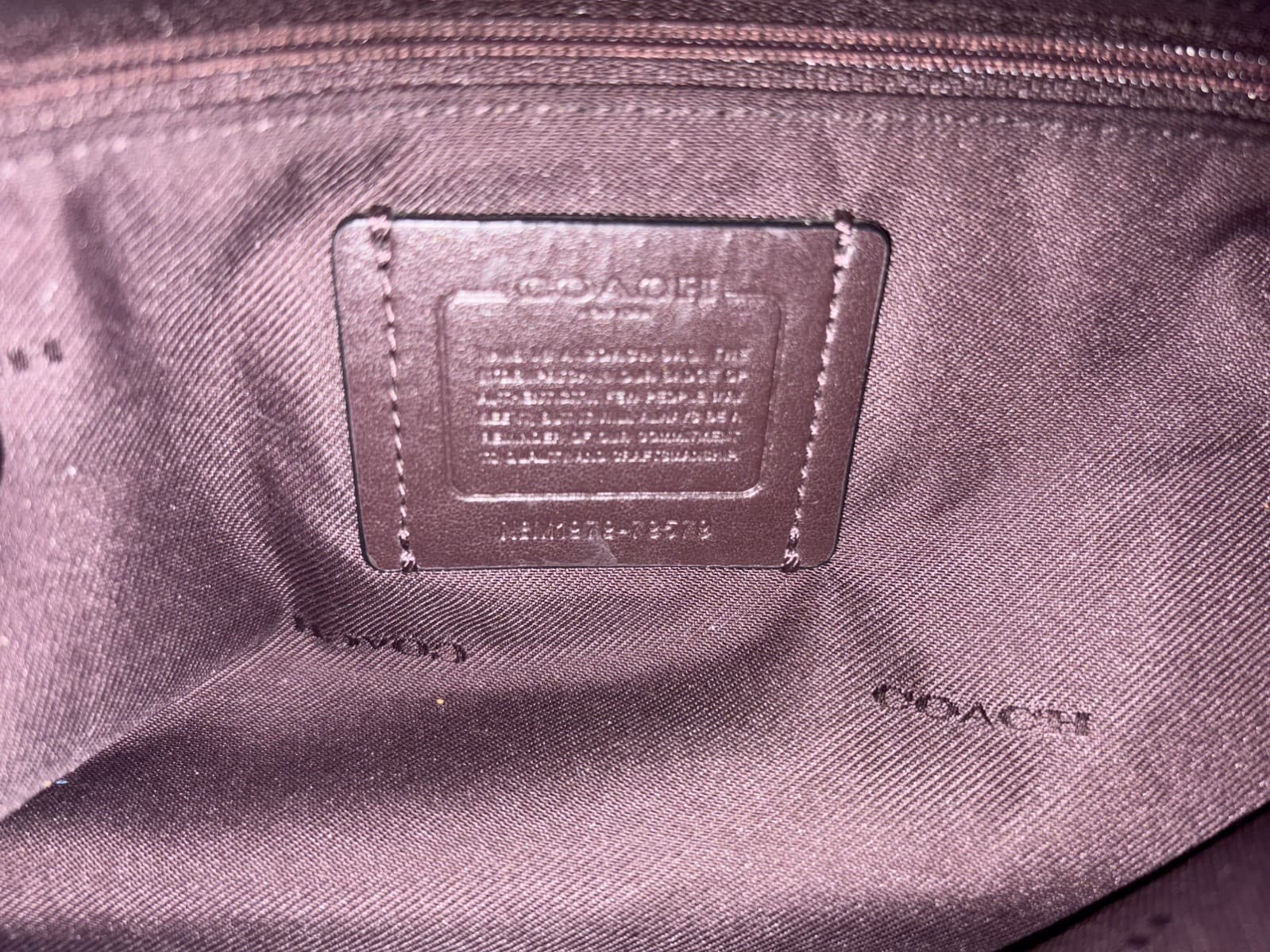 Auth COACH #79579 Signature Taylor Tote, Black & Gray Jaquard with Leather Trim - Thumbnail 3