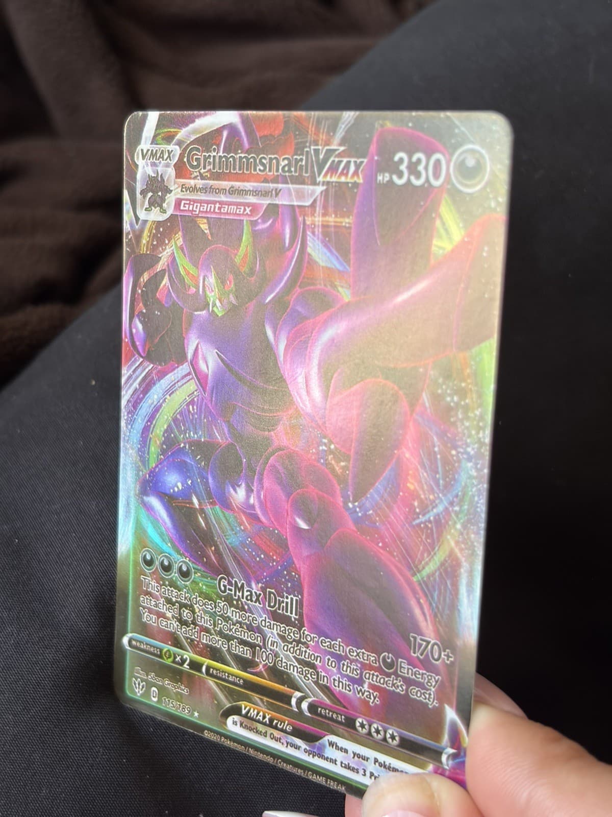 Grimmsnarl VMAX 115/189 Swsh03: Darkness Ablaze Holo - Thumbnail 2