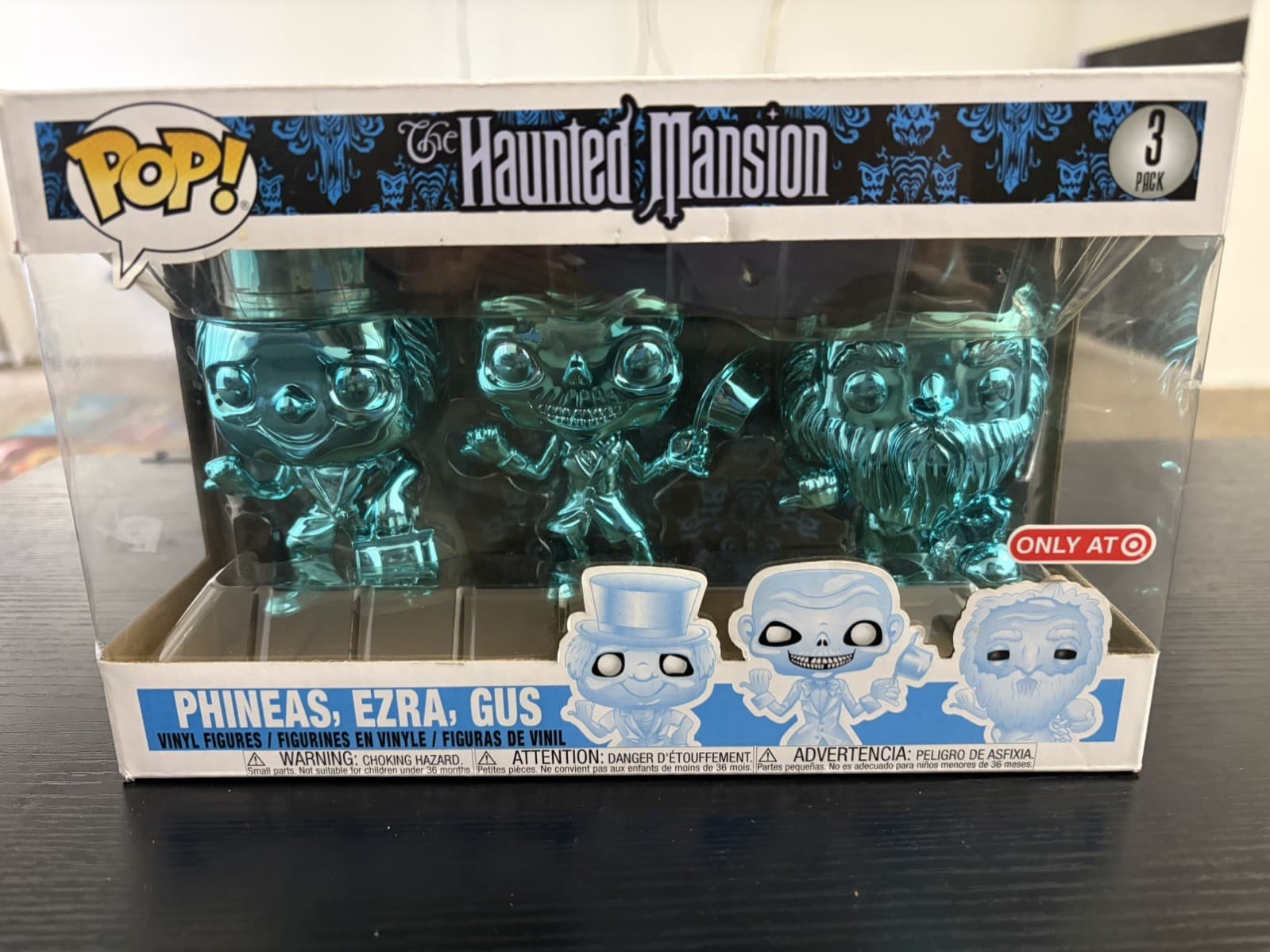 Funko Pop! Haunted Mansion Phineas, Ezra & Gus Chrome 3 Pack Target Exclusive - Thumbnail 3