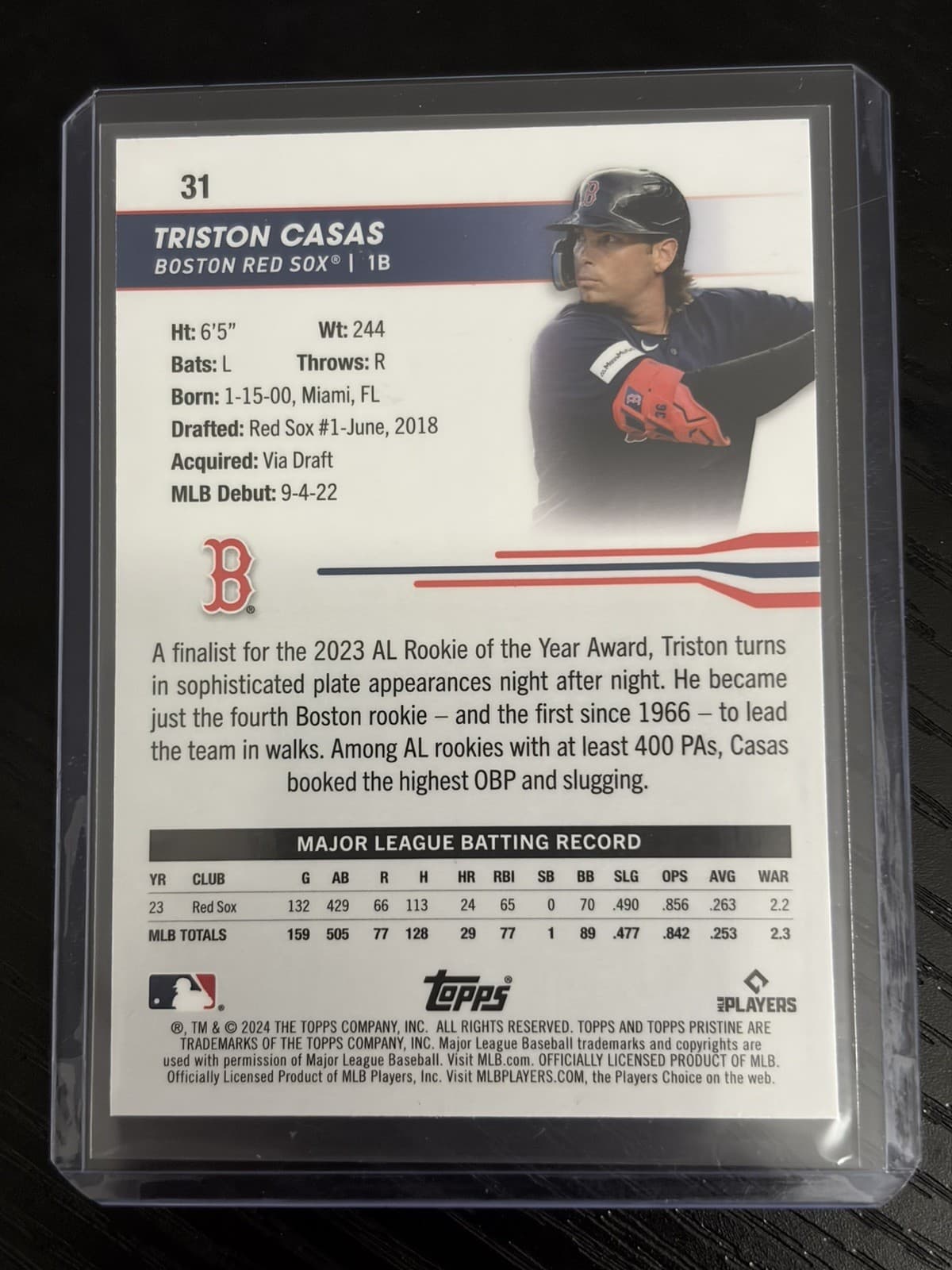 2024 Topps Pristine Gold Refractor 08/50 Triston Casas #31 uk2 - Thumbnail 2