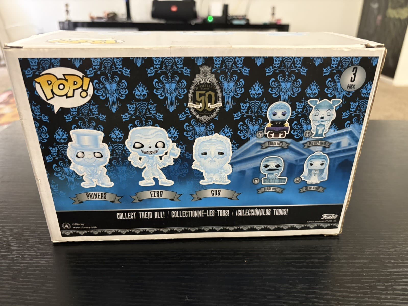 Funko Pop! Haunted Mansion Phineas, Ezra & Gus Chrome 3 Pack Target Exclusive - Thumbnail 2