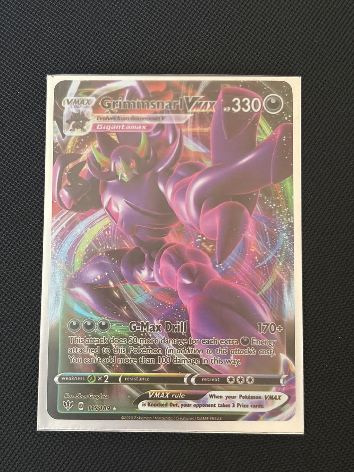Grimmsnarl VMAX 115/189 Swsh03: Darkness Ablaze Holo - Thumbnail 3