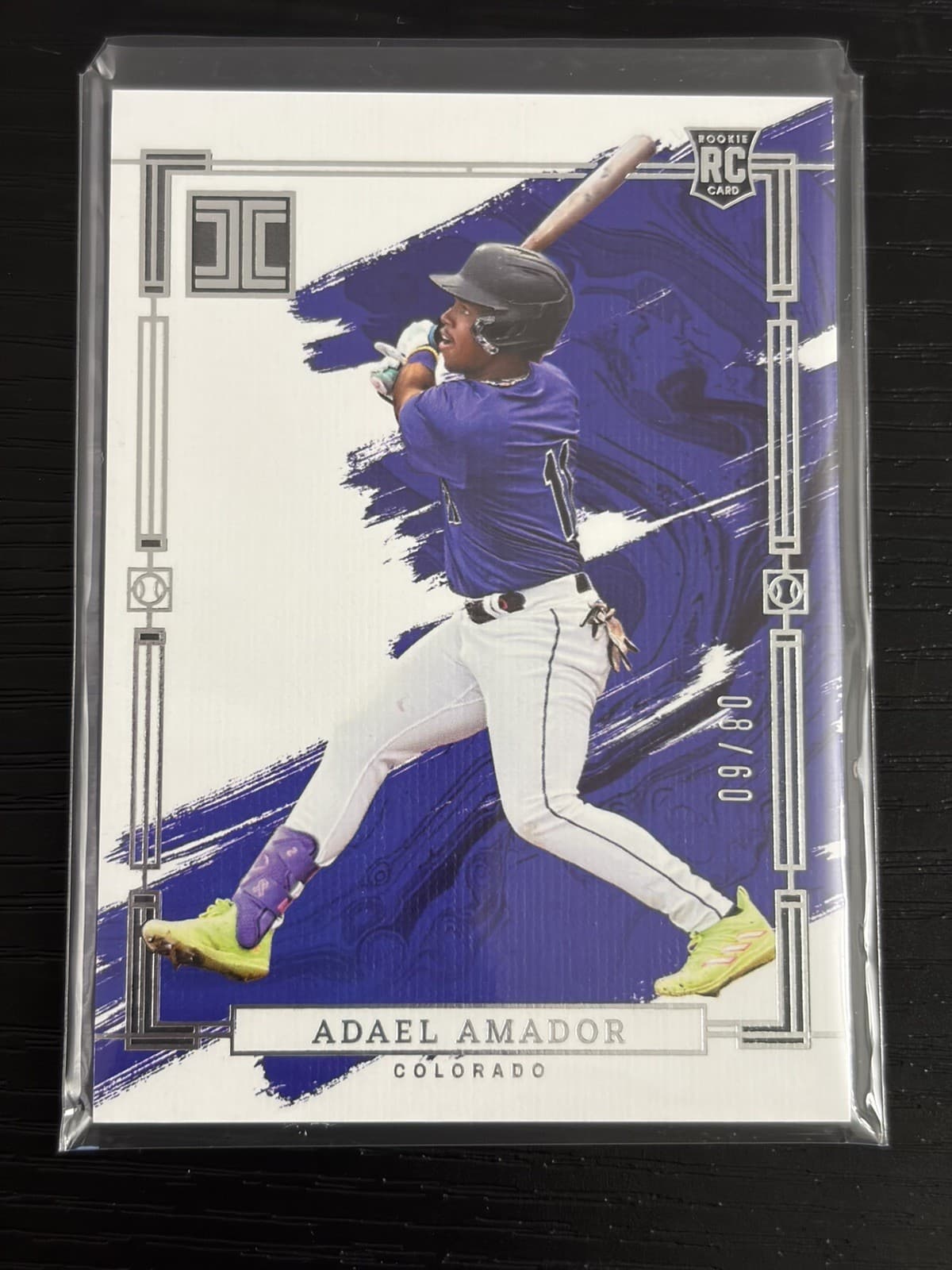 2024 Panini Impeccable ADAEL AMADOR Rookie Silver Base 08/60 SP Colorado Rockies - Thumbnail 2