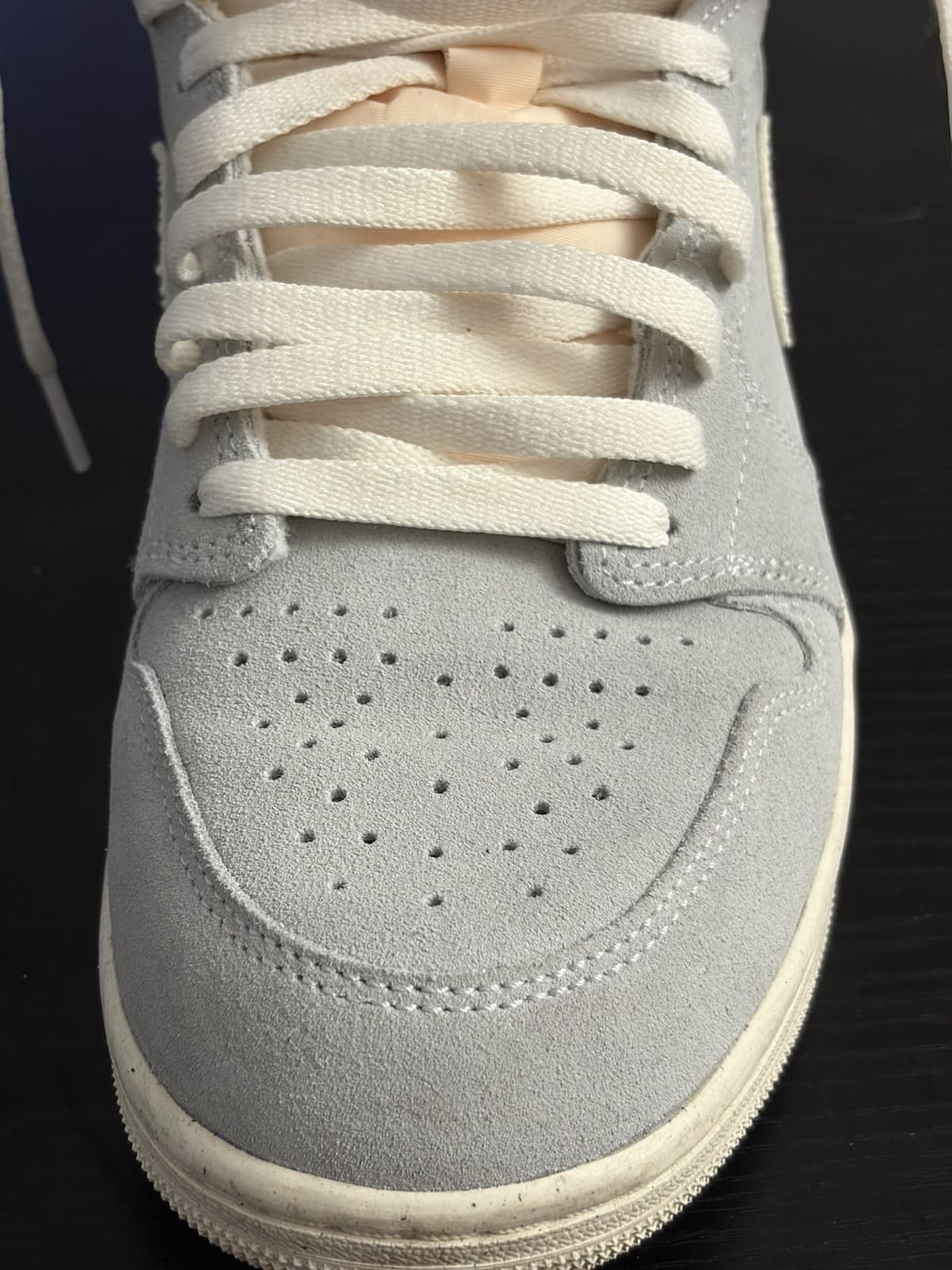 Nike Air Jordan 1 High Top Craft Pale Sneakers Gray/White Lace-Up - Thumbnail 5