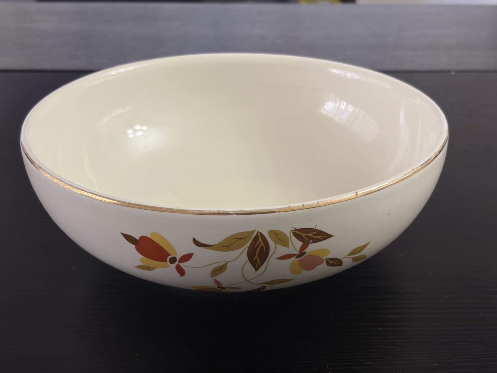 Hall’s Superior Jewel Tea Autumn Leaf 9" Vegetable Serving Bowl Vintage - Thumbnail 2