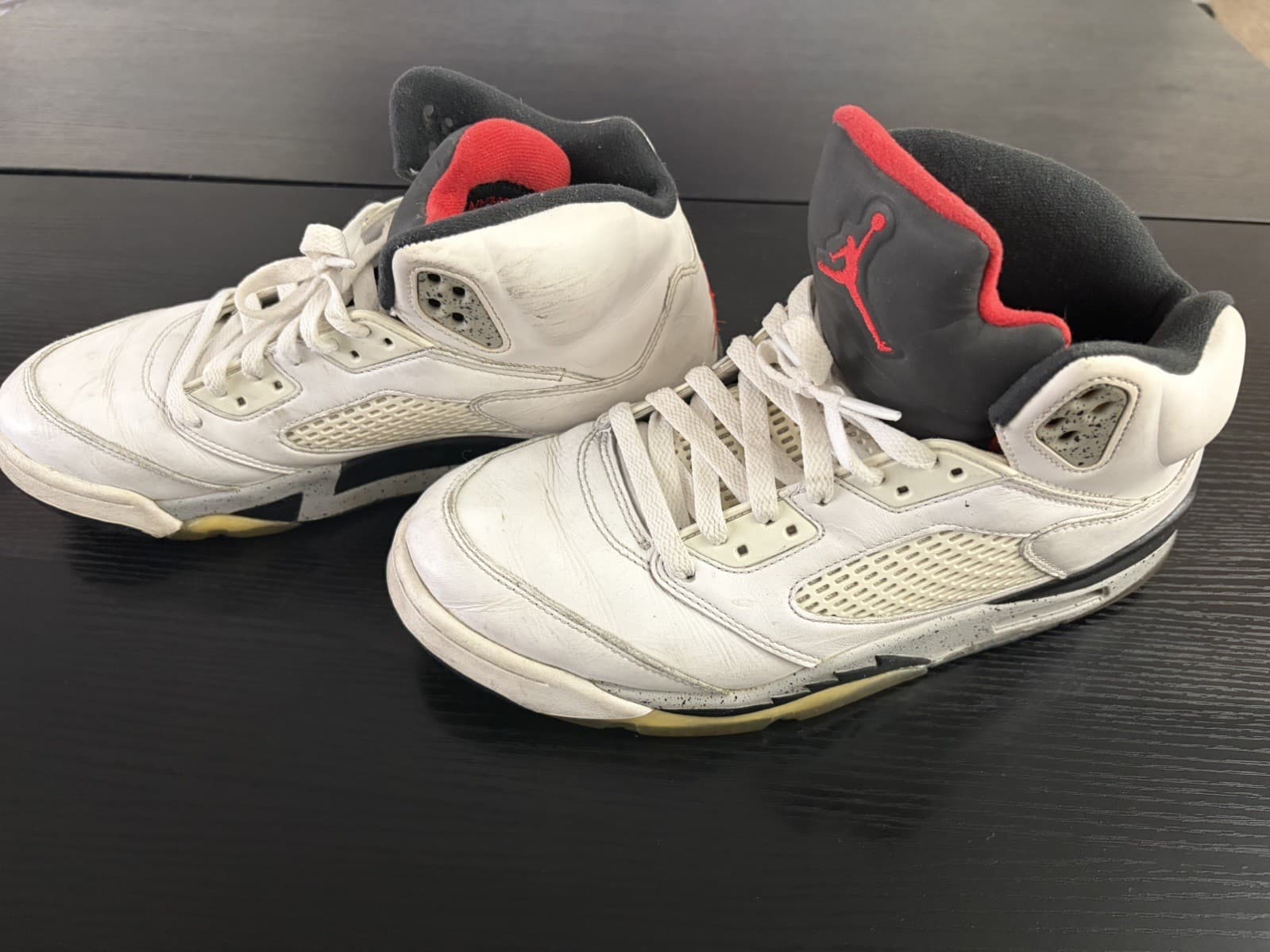 Jordan Air Jordan 5 Retro Fire Red White/Red/Black High Top Sneakers DA1911-102 - Thumbnail 12