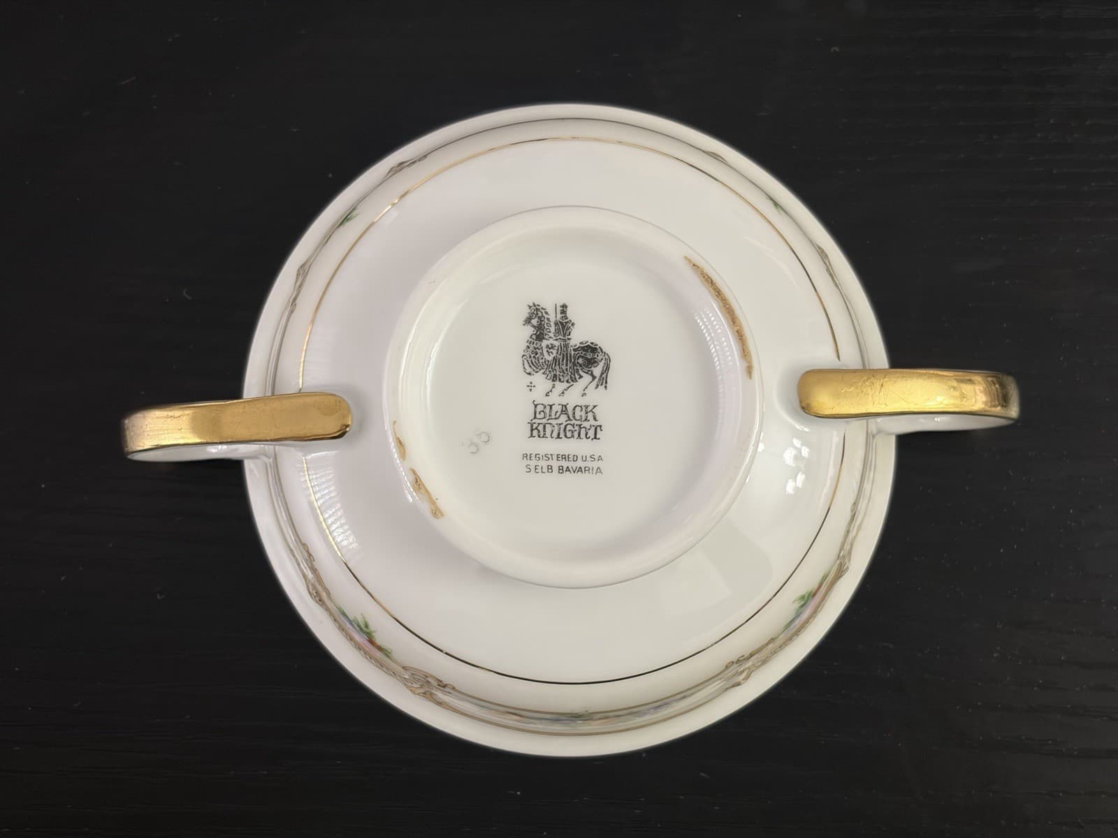 Hutschenreuther The Ascot footed Soup bowl and 3 saucer plates - Thumbnail 8