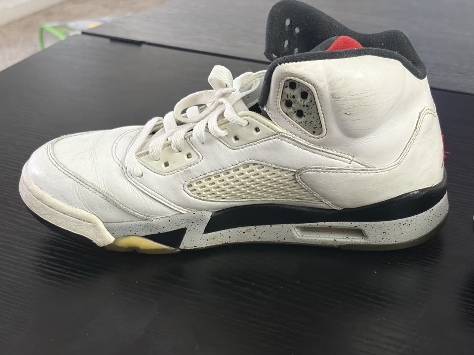 Jordan Air Jordan 5 Retro Fire Red White/Red/Black High Top Sneakers DA1911-102 - Thumbnail 8