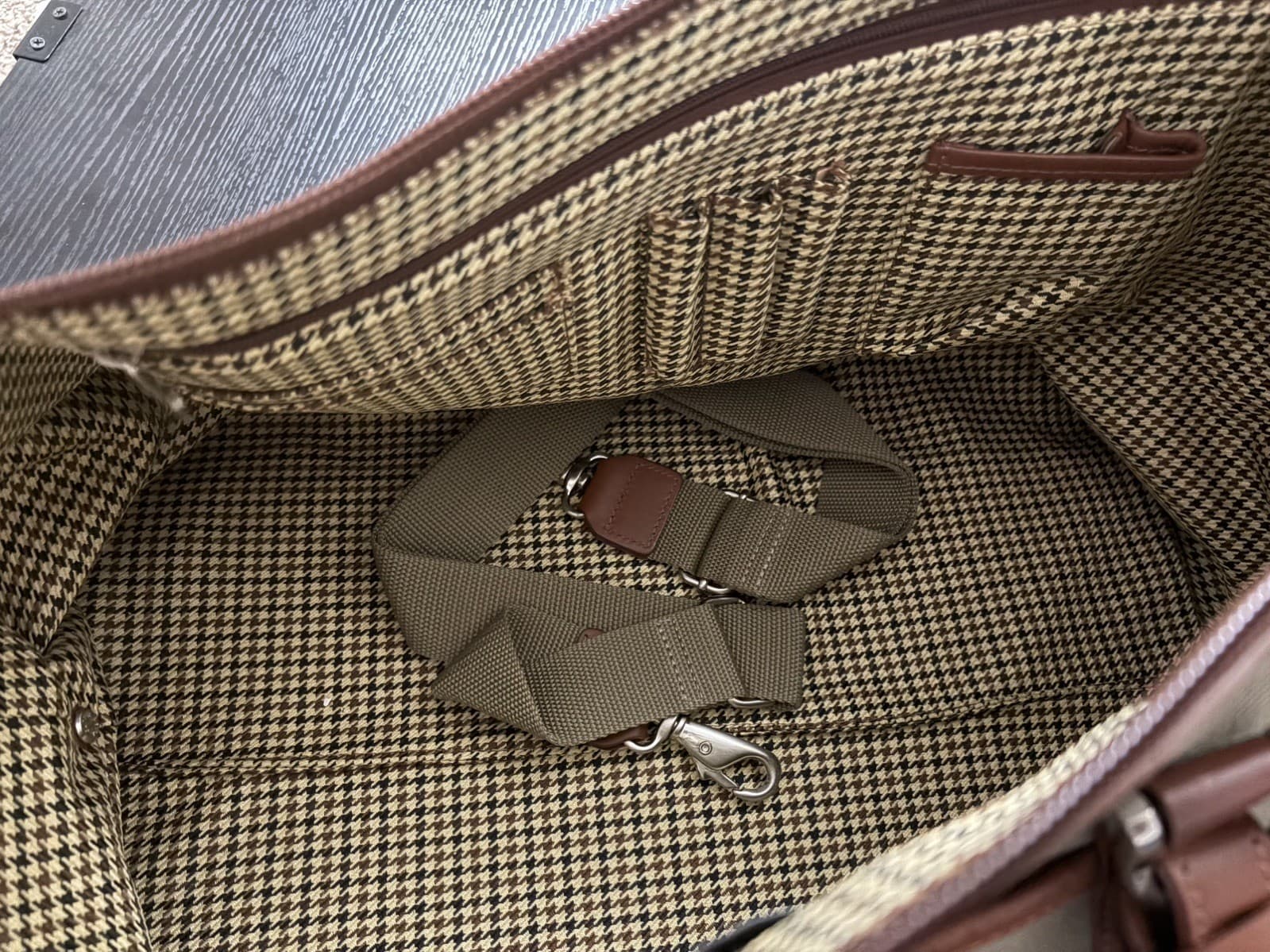 CUTTER & BUCK Canvas and Leather Overnight/Weekender Travel Large Duffel Bag - Thumbnail 4