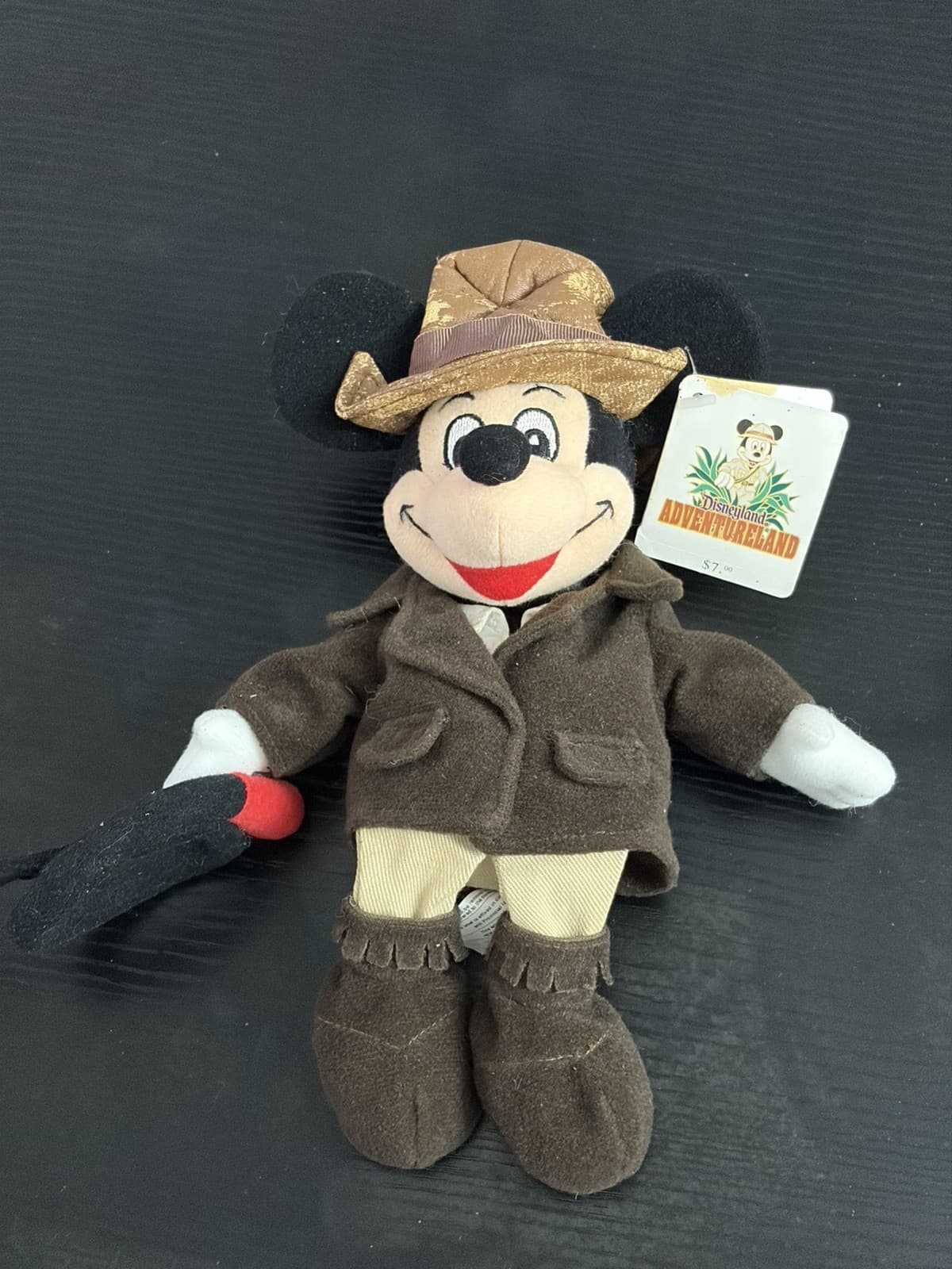 Disney Mickey Mouse Adventurer Mini Bean Bag Plush 9" Indiana Jones NWT Vintage - Thumbnail 3