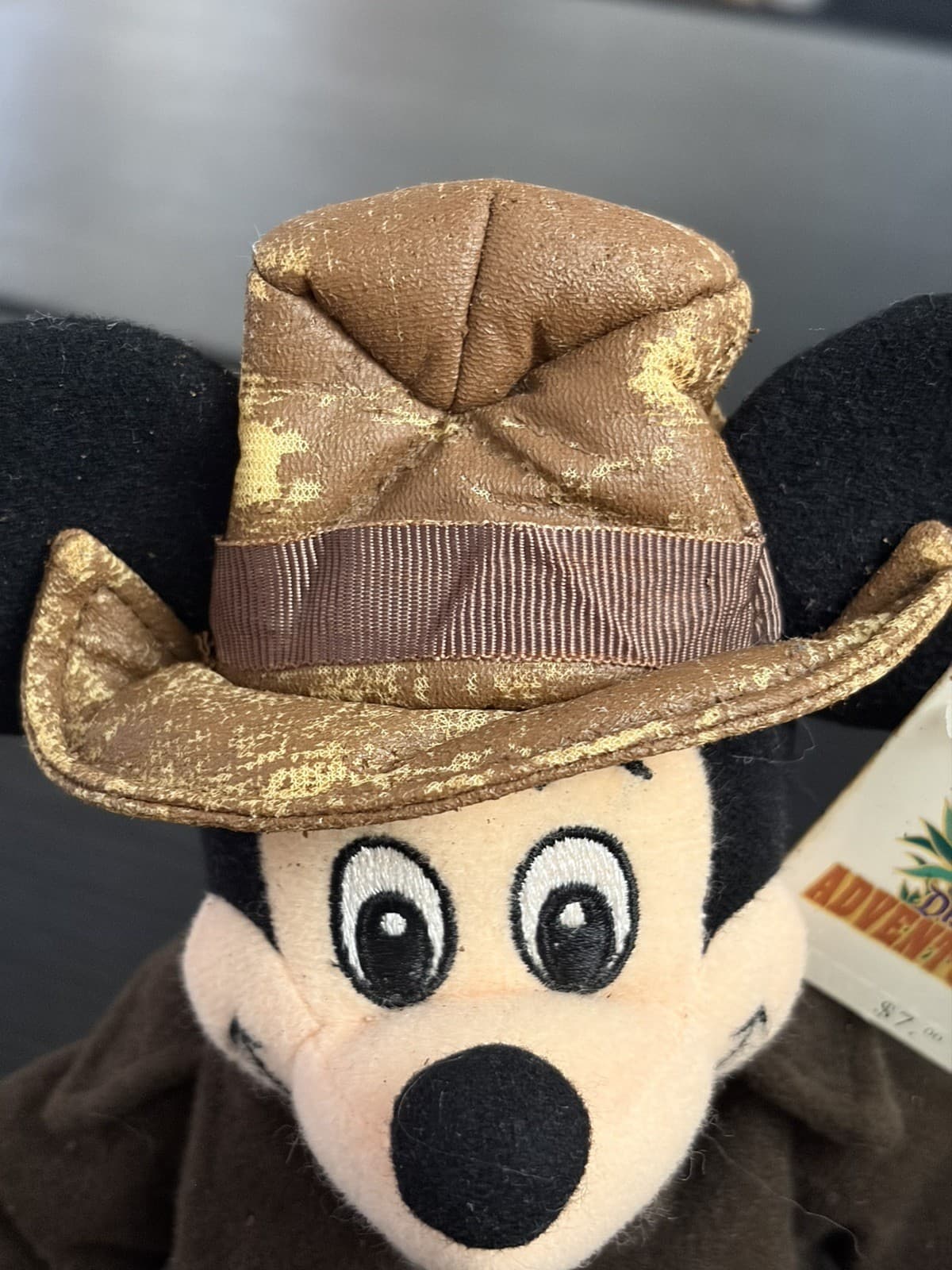 Disney Mickey Mouse Adventurer Mini Bean Bag Plush 9" Indiana Jones NWT Vintage - Thumbnail 4