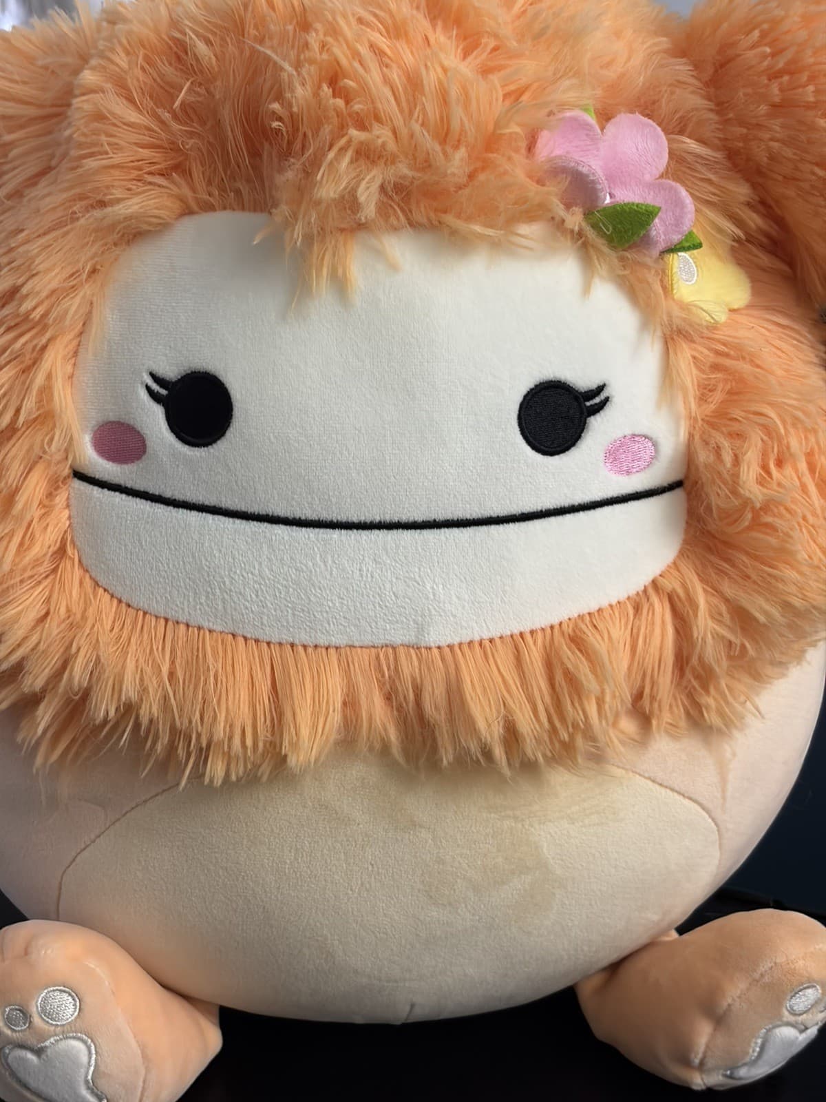 Squishmallows Shasta Peach Bigfoot 12" Tropical Flower Plush NWT Rare - Thumbnail 9