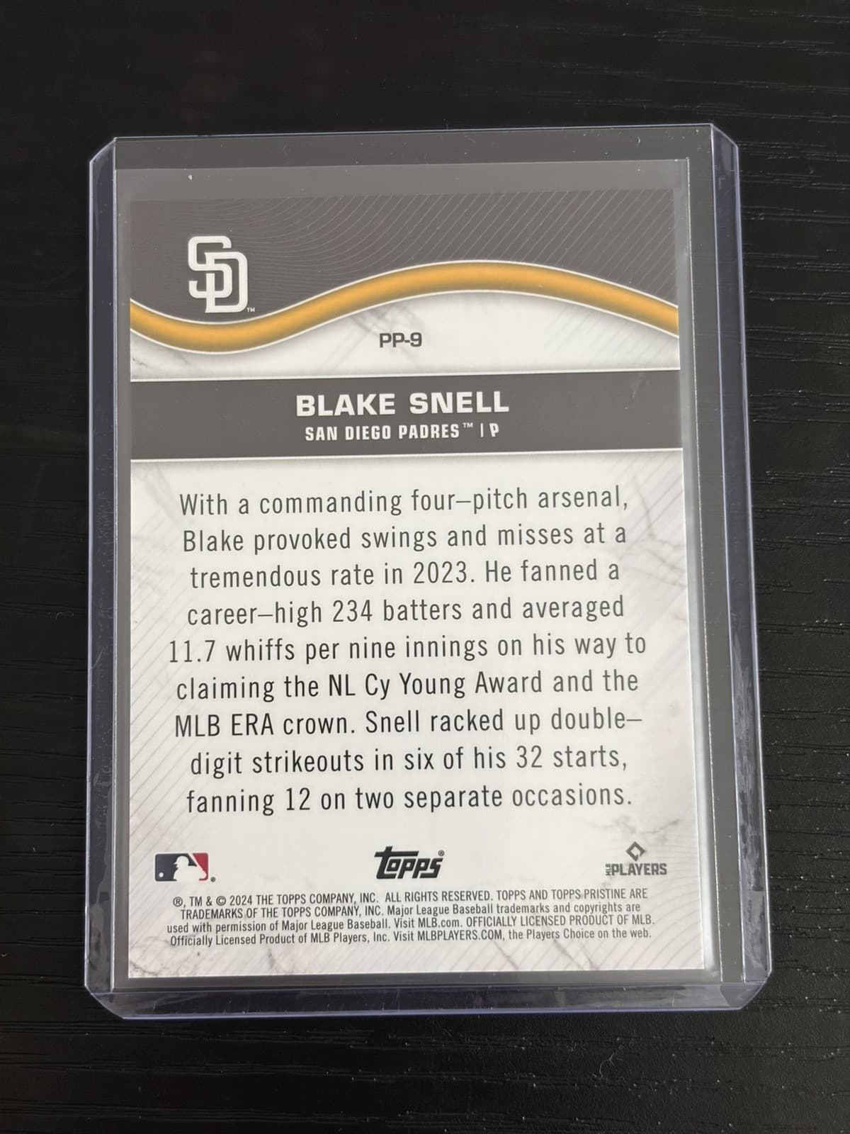 2024 Topps Pristine #PP-9 Blake Snell Pristine Production - Thumbnail 2