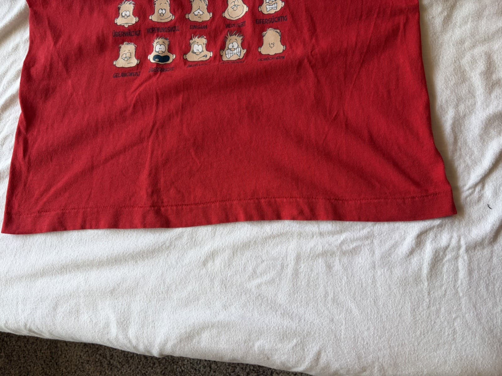 Vintage German How Are You Today Sz L T-Shirt Single Stitch Fruit of the Loom - Thumbnail 4