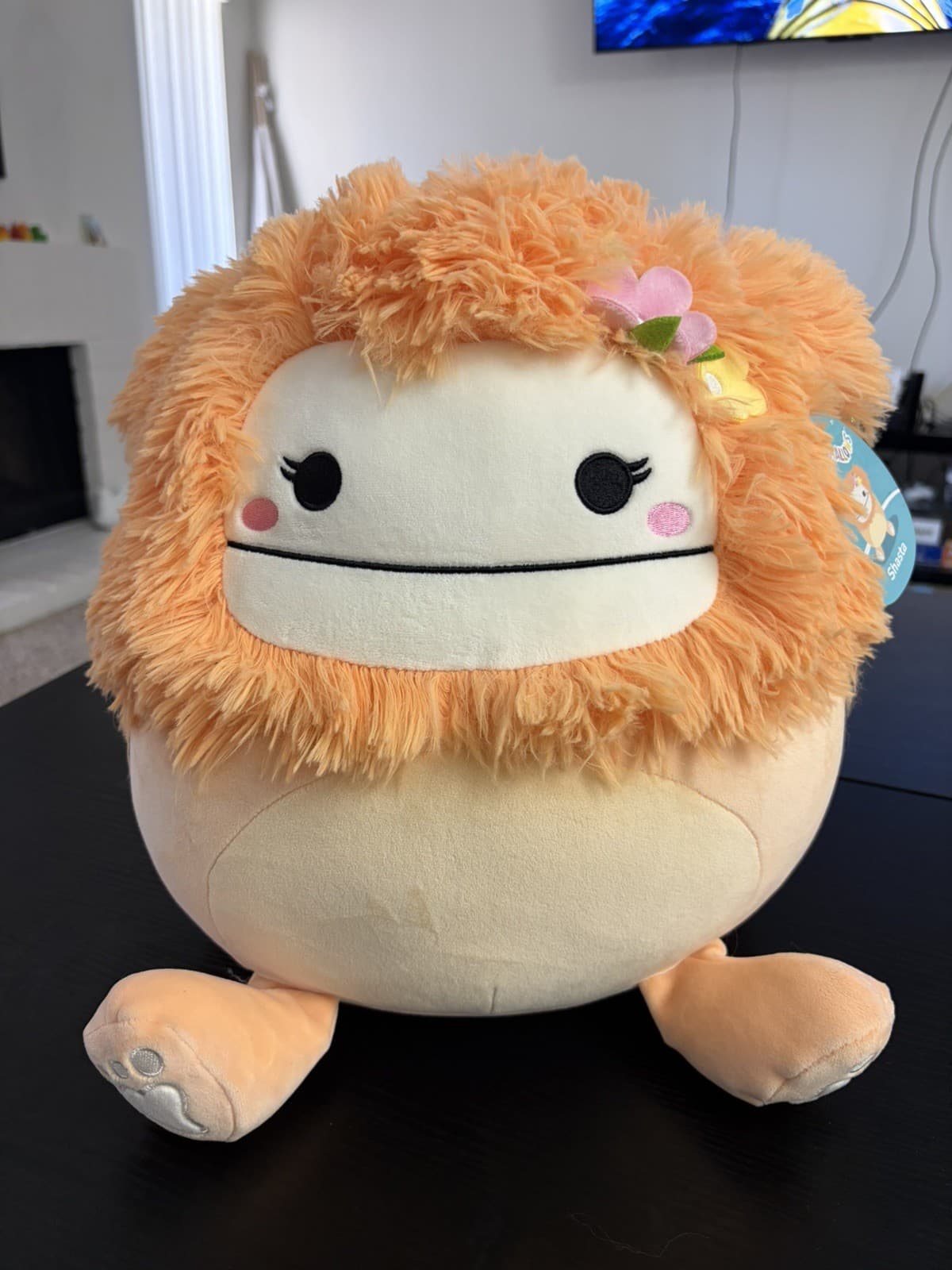 Squishmallows Shasta Peach Bigfoot 12" Tropical Flower Plush NWT Rare - Thumbnail 5