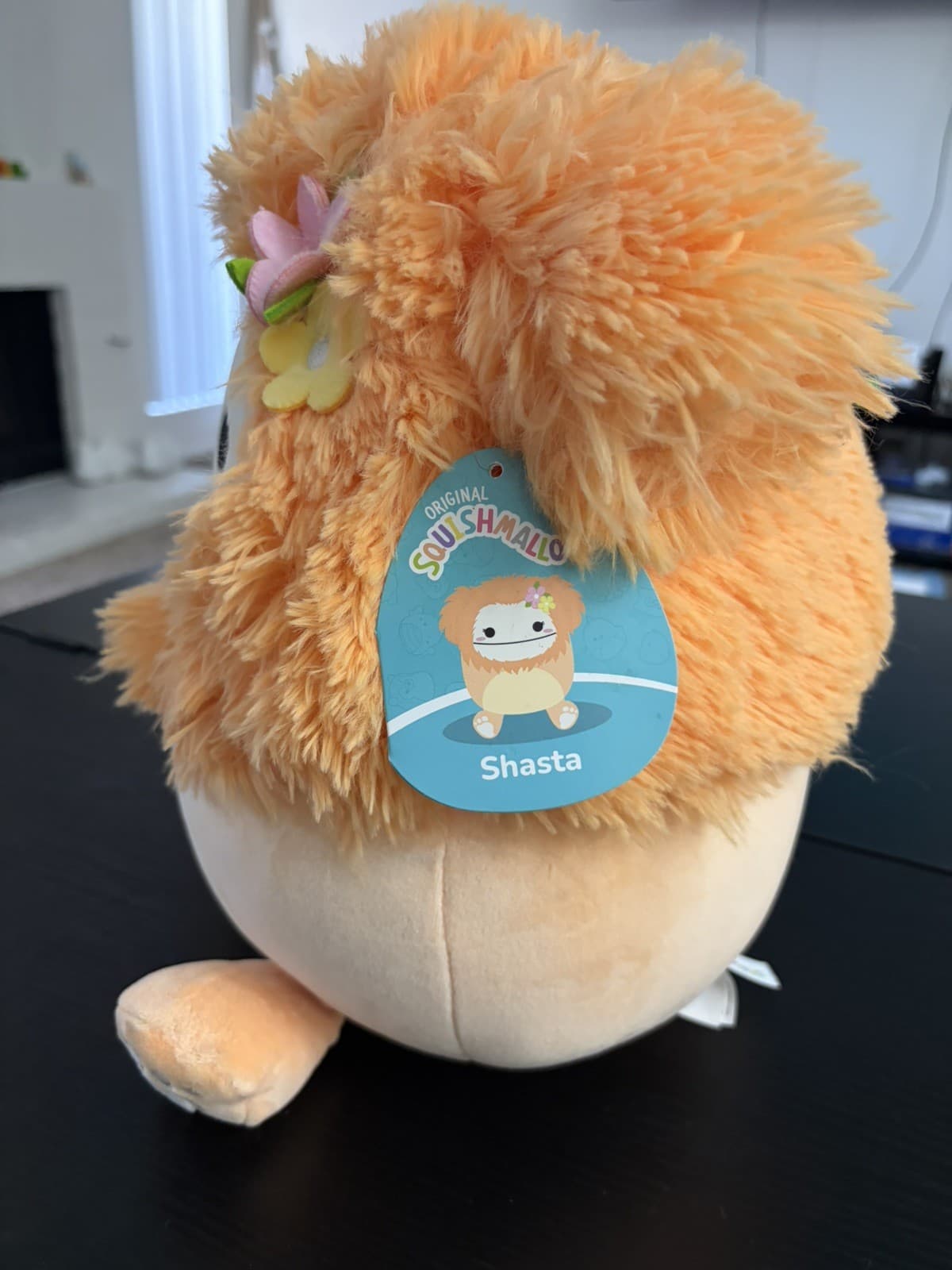 Squishmallows Shasta Peach Bigfoot 12" Tropical Flower Plush NWT Rare - Thumbnail 8