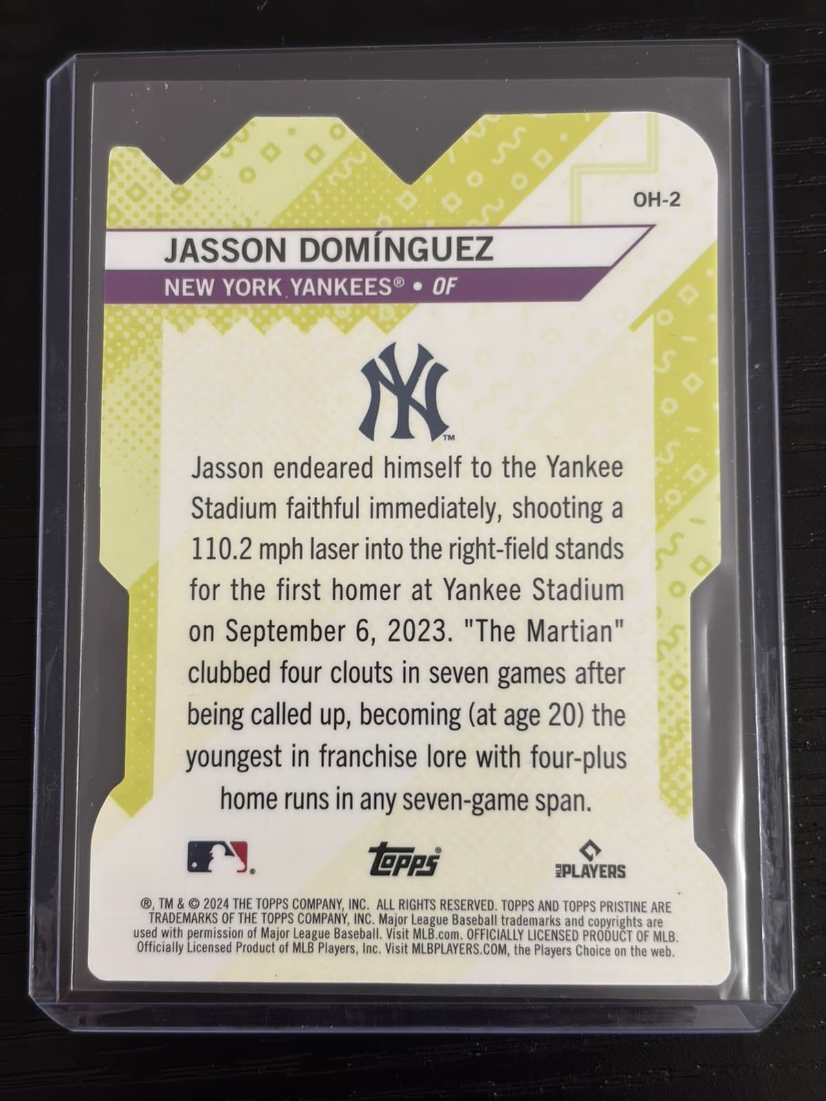 2024 Topps Pristine Baseball - Jasson Dominguez Oh Snap! Rookie Card No. OH-2 - Thumbnail 2