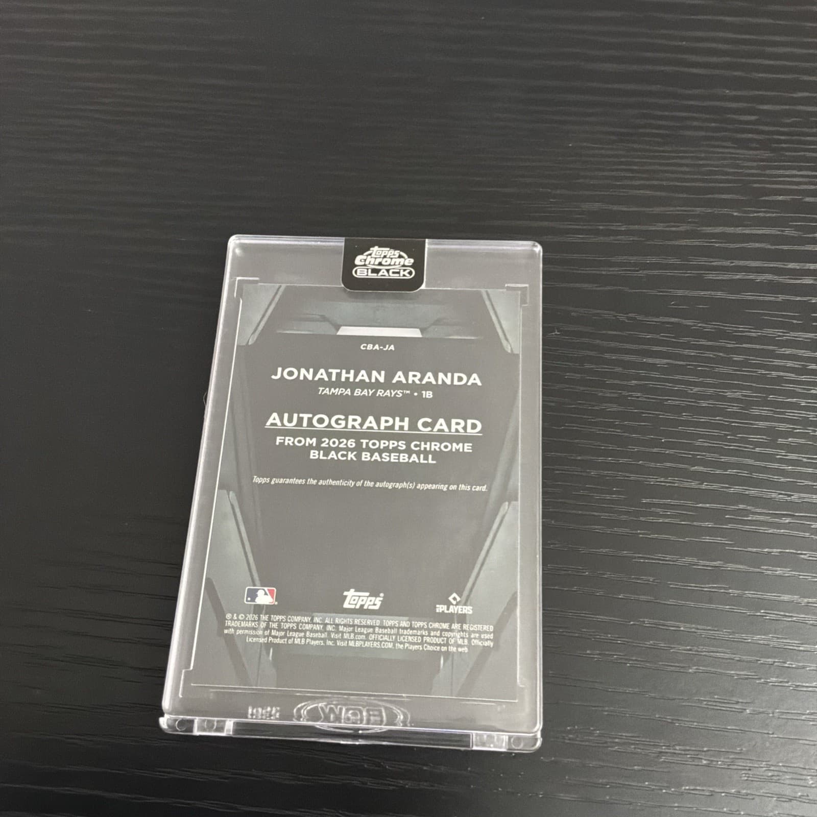 2026 Topps Chrome Black Jonathan Aranda Gold Auto /50 On Card Factory Encased 🔥 - Thumbnail 2