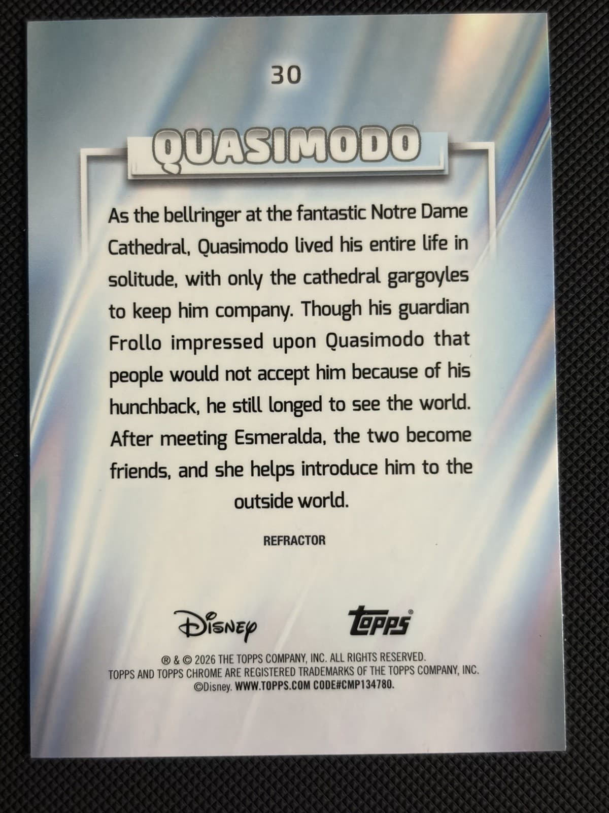 Quasimodo 2026 Topps Non-Sport Chrome Disney #30 - Thumbnail 2