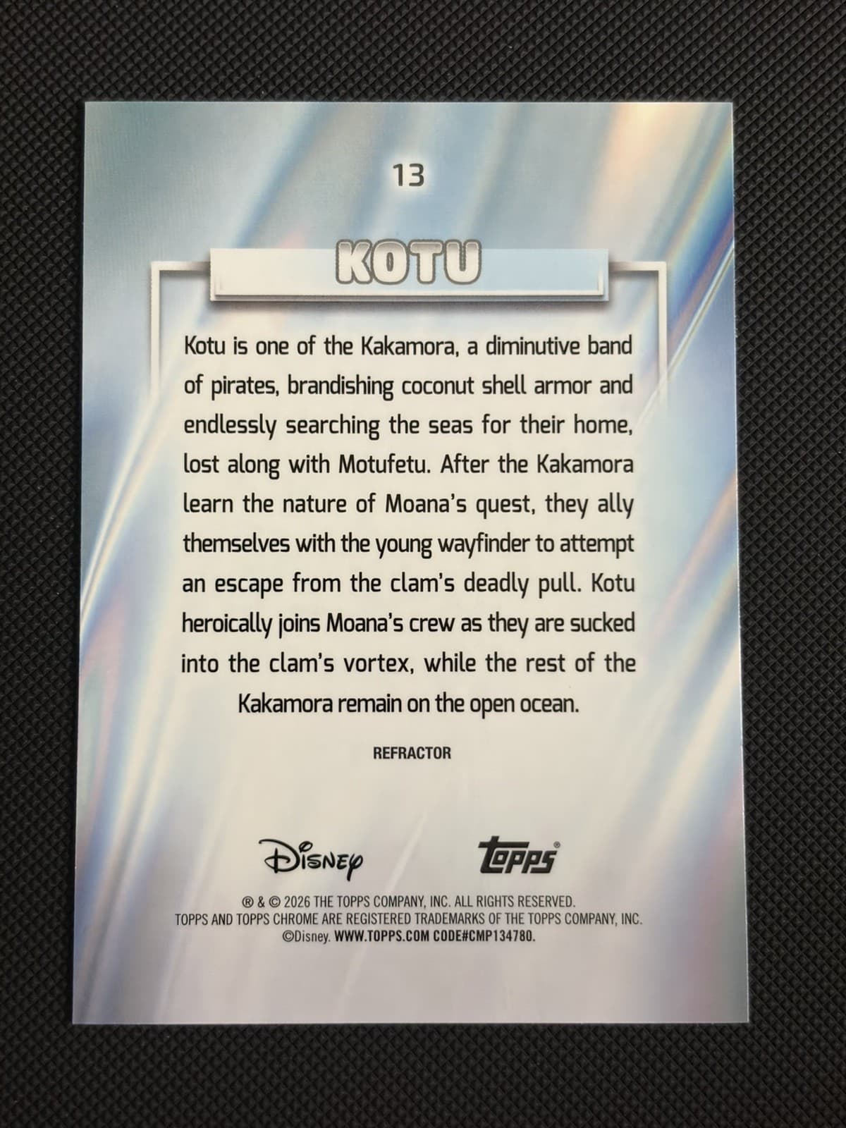 Topps Chrome Disney Moana 2016 Kotu #13 Debut Non-Sport Trading Card - Thumbnail 2