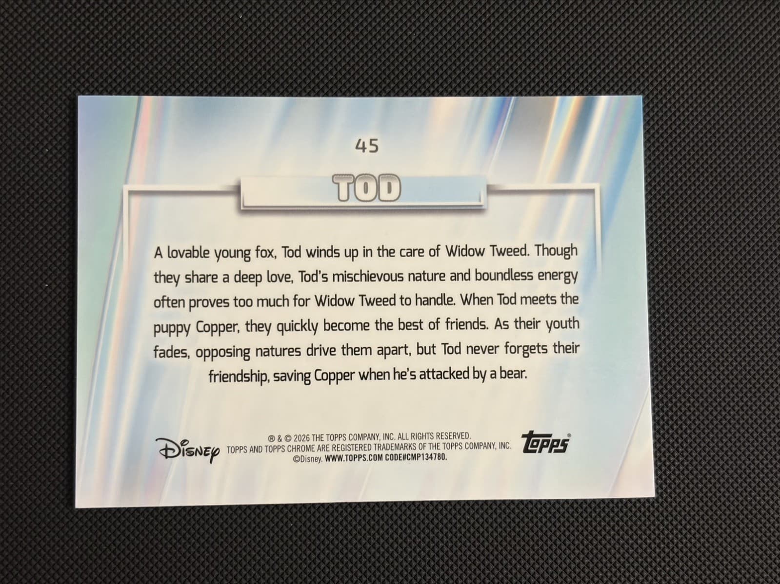 2026 Topps Chrome Disney Tod #45 - Thumbnail 2