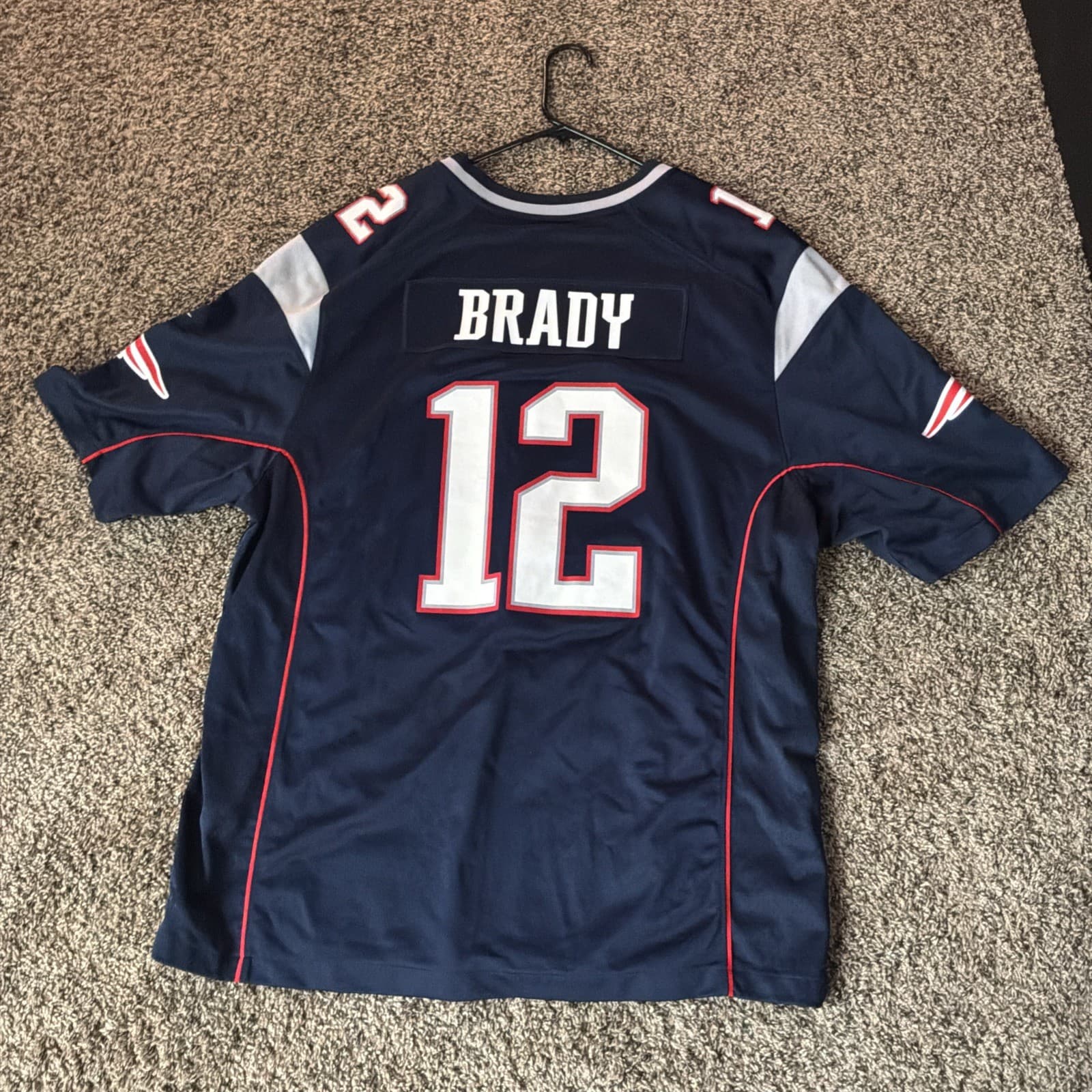 Tom Brady 12 New England Patriots Jersey XXL Nike On Field Navy NFL Authentic - Thumbnail 2