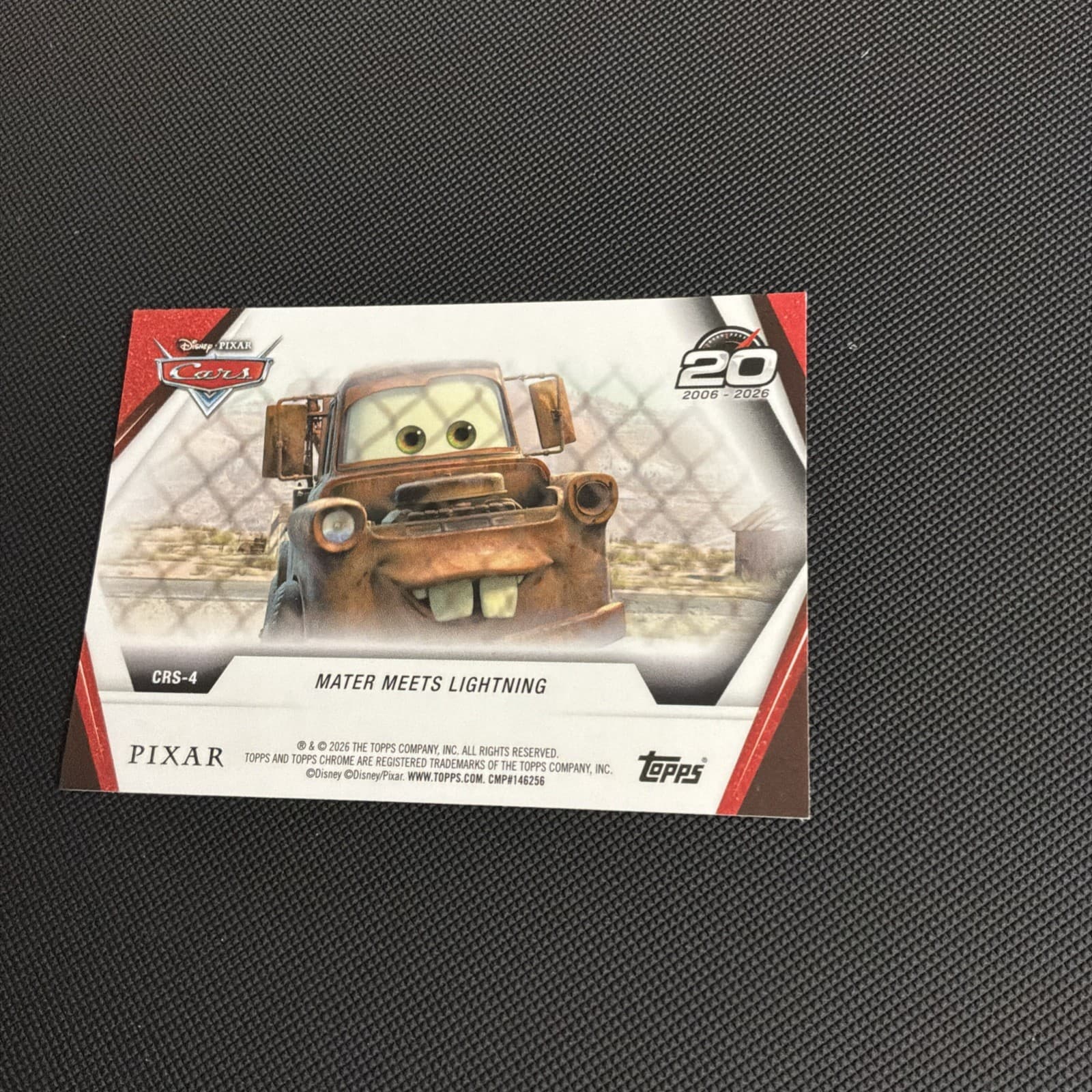 2026 Topps Chrome Disney Mater Meets Lightning Cars 20th Anniversary #CRS-4 - Thumbnail 2