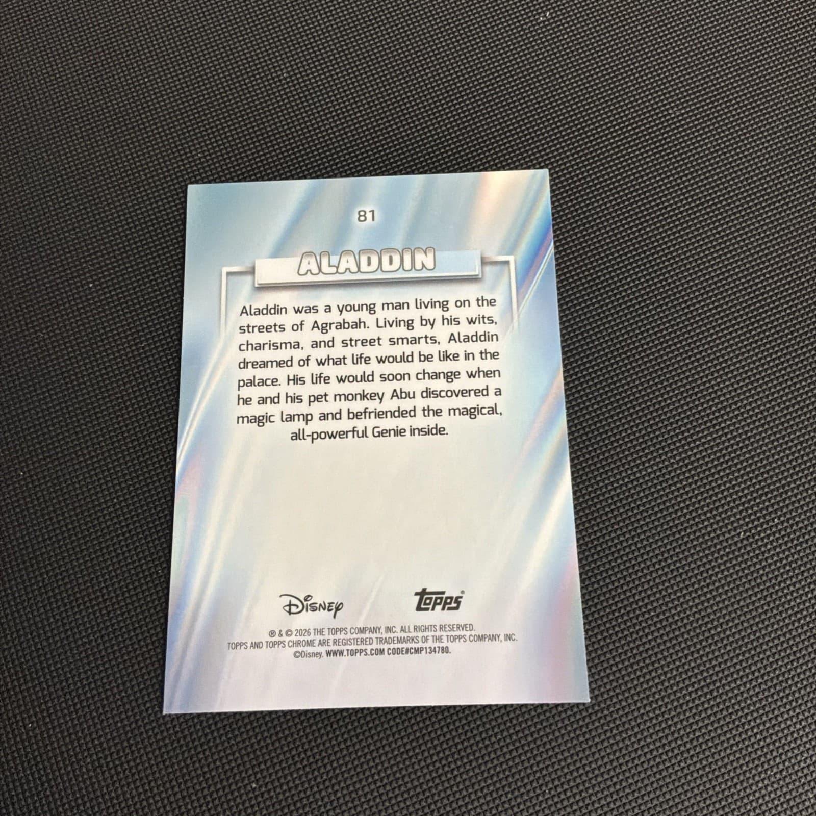 2016 Topps Chrome Disney Aladdin #81 - Thumbnail 2