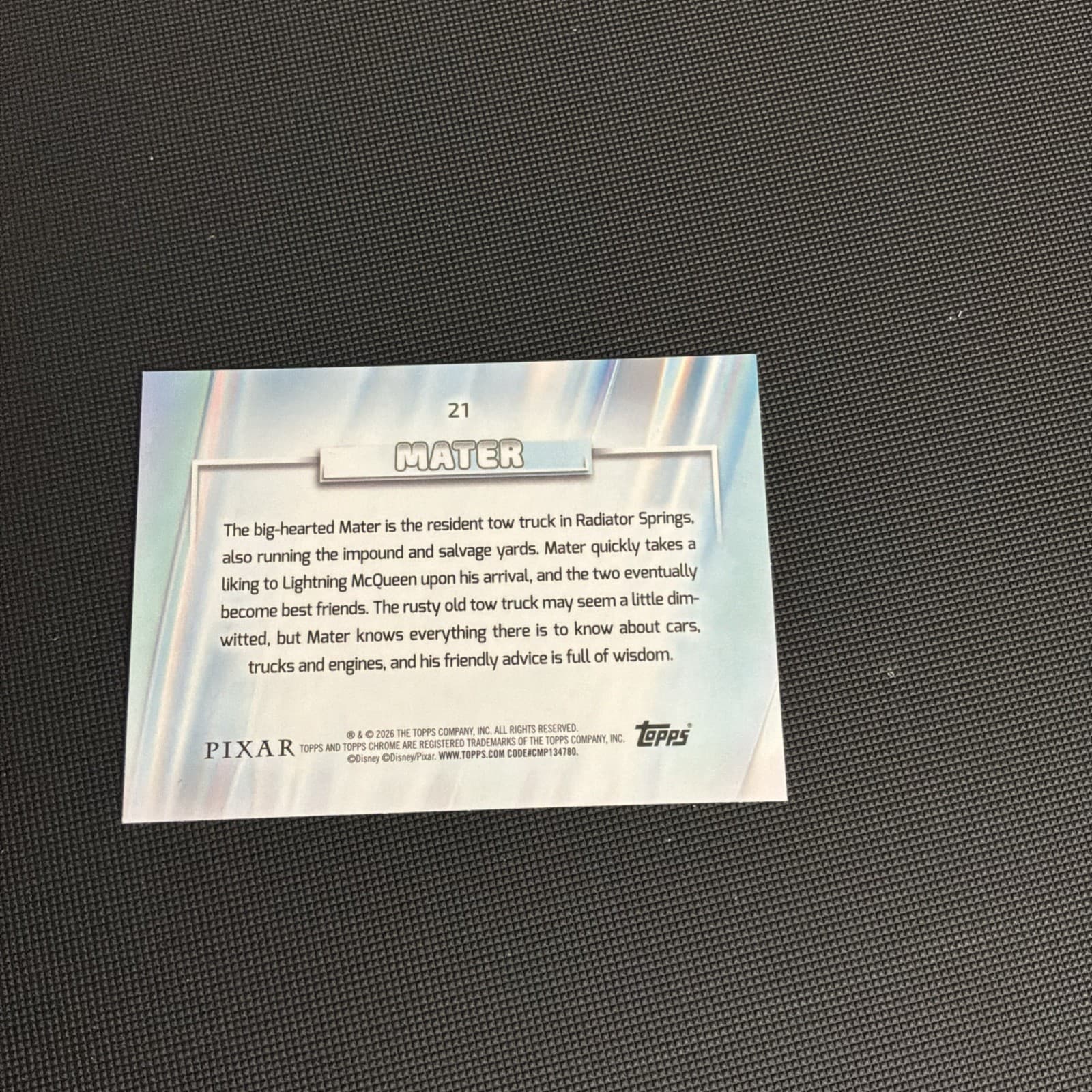 Topps Cars Chrome Mater Chrome Non-Sport Trading Card #21 (2026) - Thumbnail 2