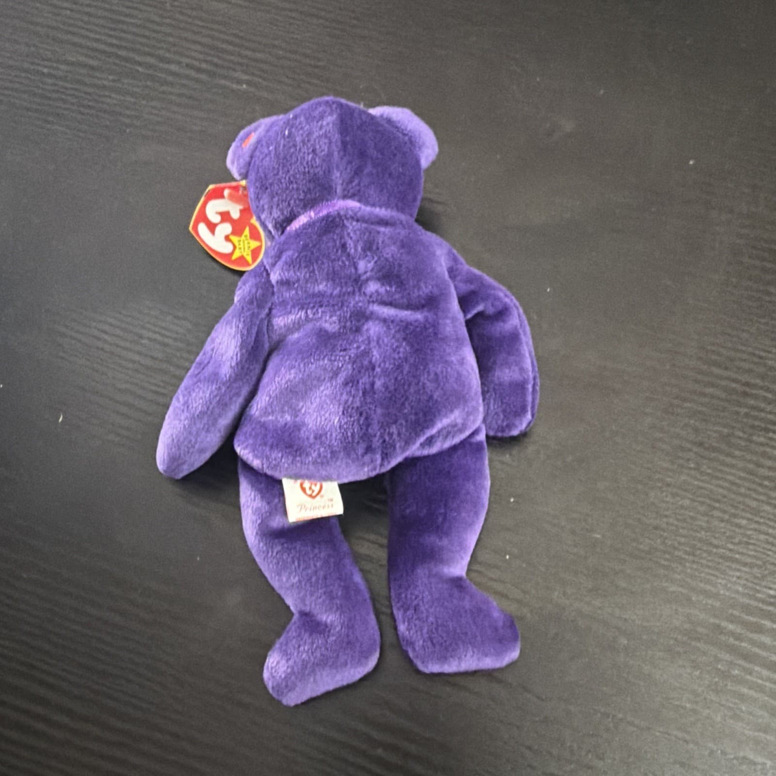 1997 Ty Original Beanie Baby Princess Diana Teddy Bear Retired Royal Purple - Thumbnail 2