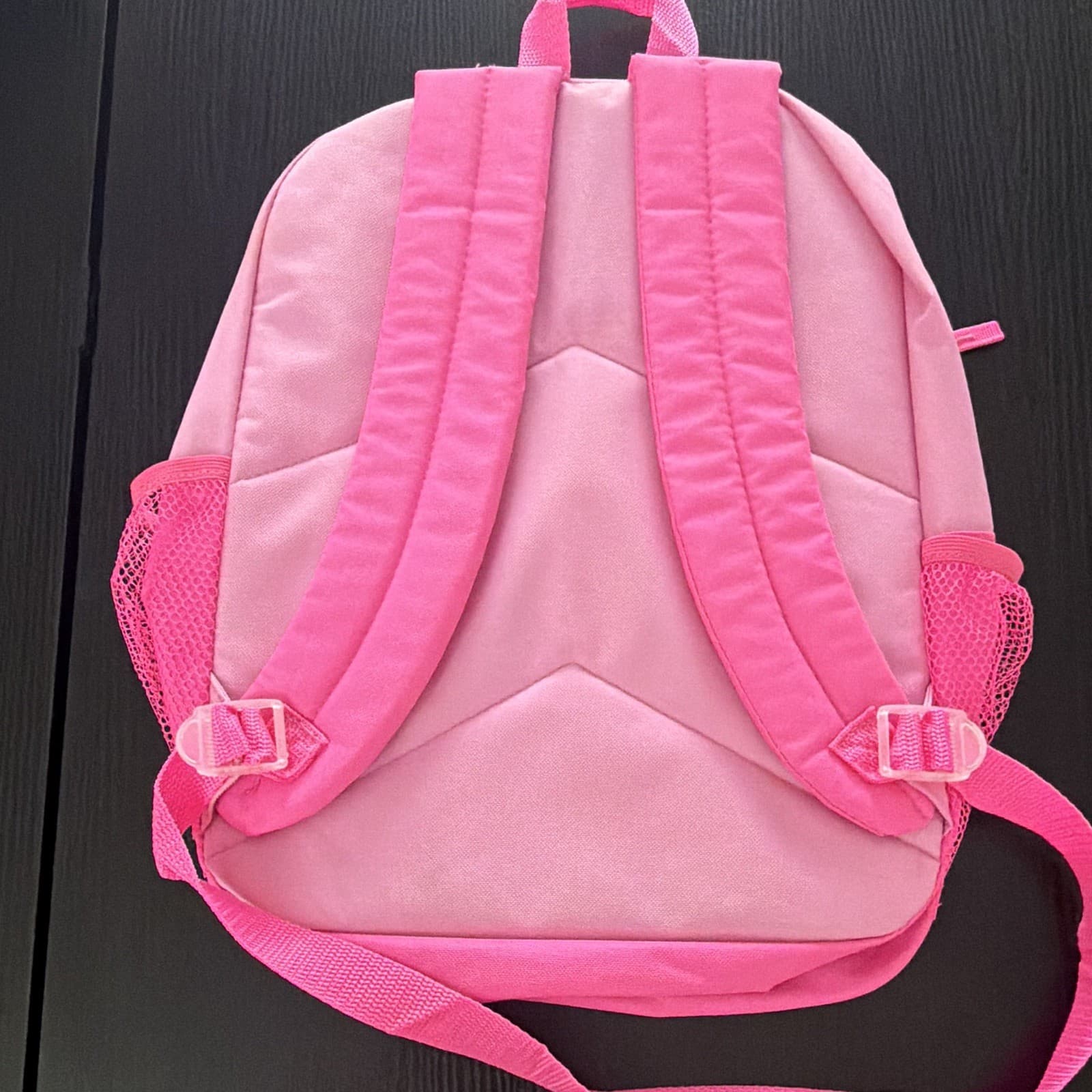 Hello Kitty Small Pink & White Striped Polyester Zip Backpack, Adjustable Strap - Thumbnail 3