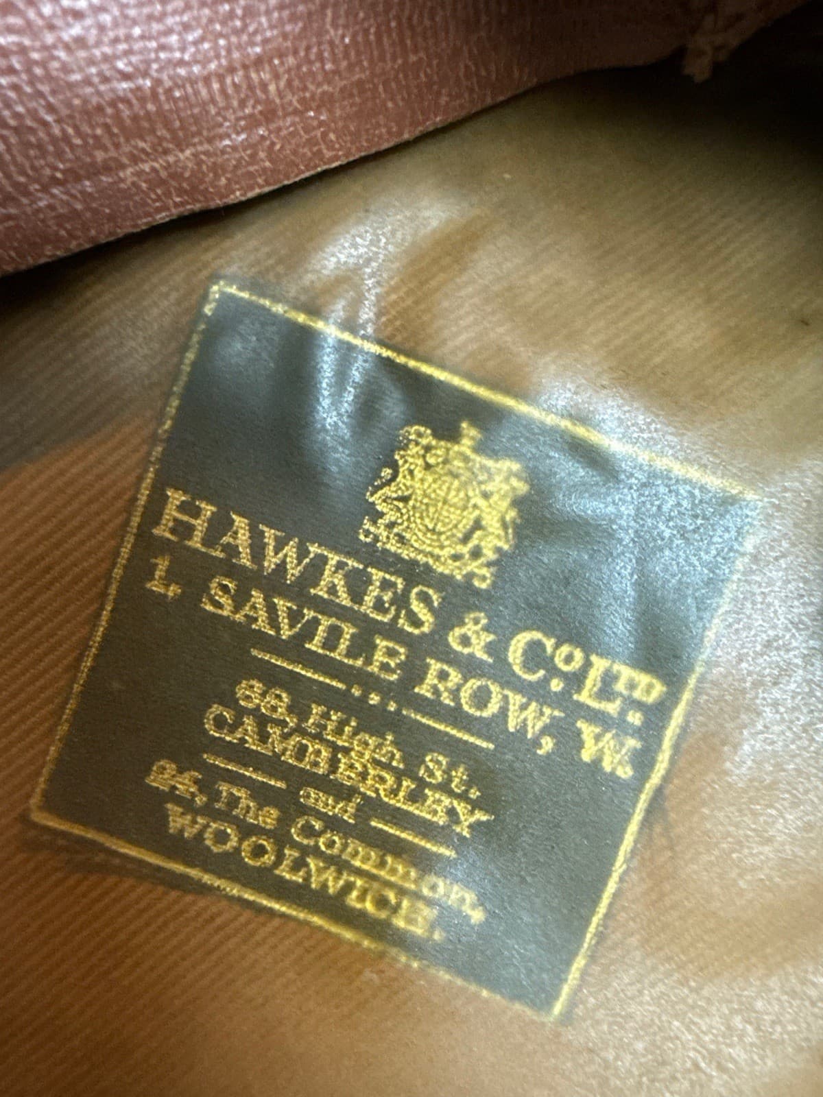 RARE British Field Officer Peak Cap Suffolk & Cambridgeshire Hawkes Savile Row - Thumbnail 3
