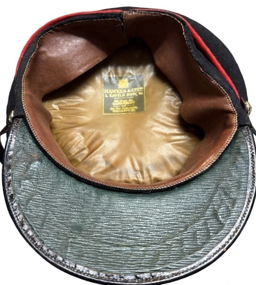RARE British Field Officer Peak Cap Suffolk & Cambridgeshire Hawkes Savile Row - Thumbnail 2