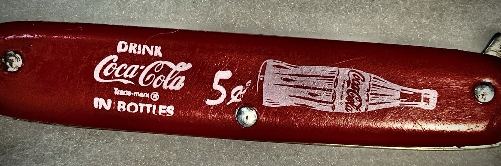 Vintage Coca-Cola Advertising Pocket Knives Lot of 3 Colonial Prov USA 1960s - Thumbnail 3