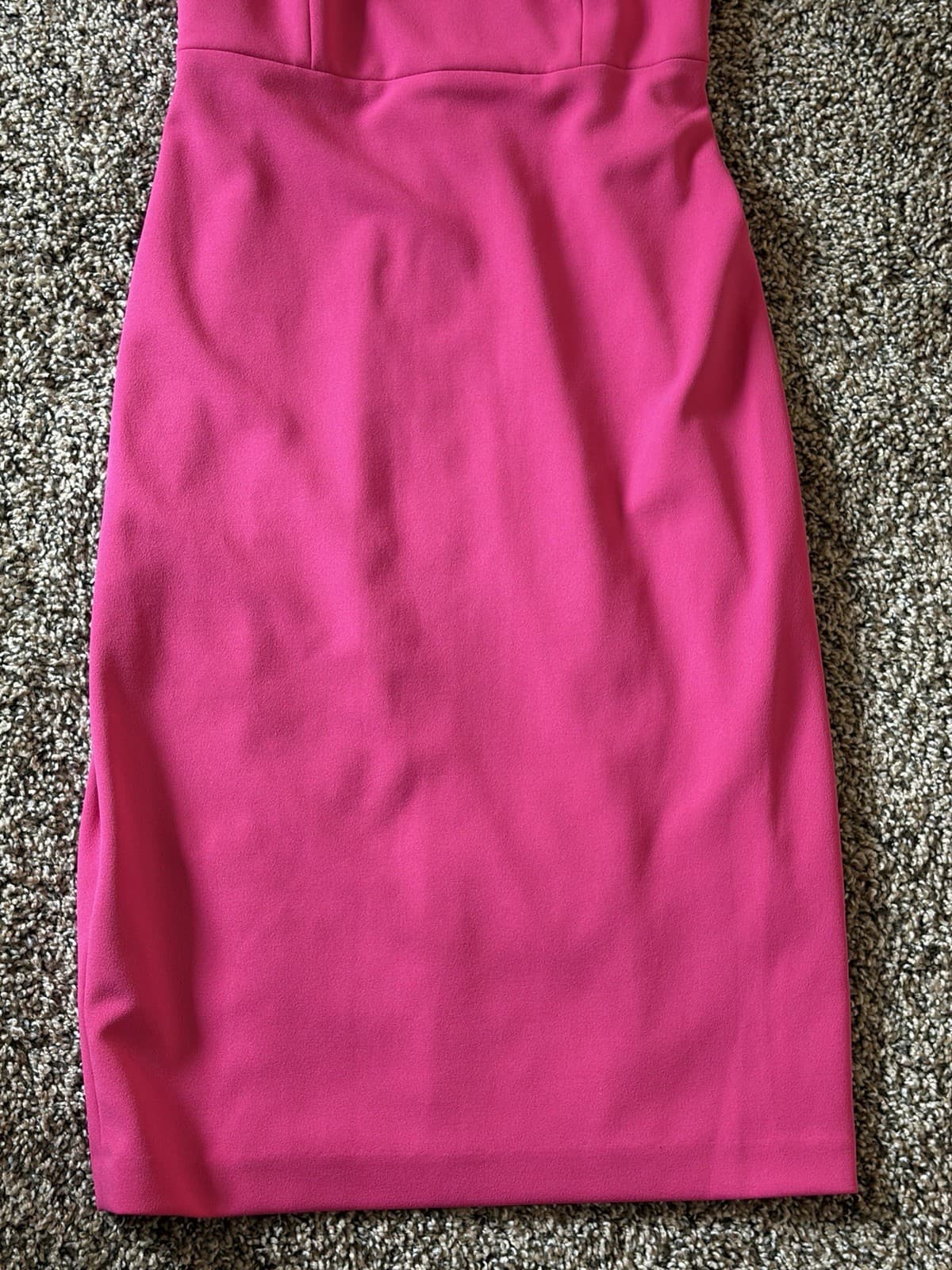 Calvin Klein Pink Off-Shoulder Sheath Dress Sleeveless Knee Length Size 2 - Thumbnail 4