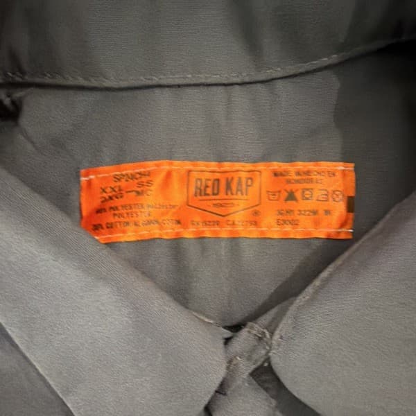 Red Kap SP14 Men's 3XL Gray Short Sleeve Twill Polyester Construction Work Shirt - Thumbnail 4