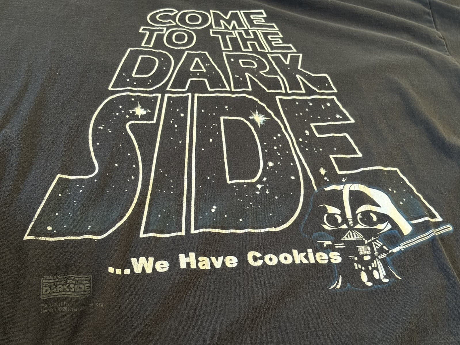 VTG Star Wars Come to the Dark Side...We Have Cookies Tee Shirt Size 2XL - Thumbnail 4