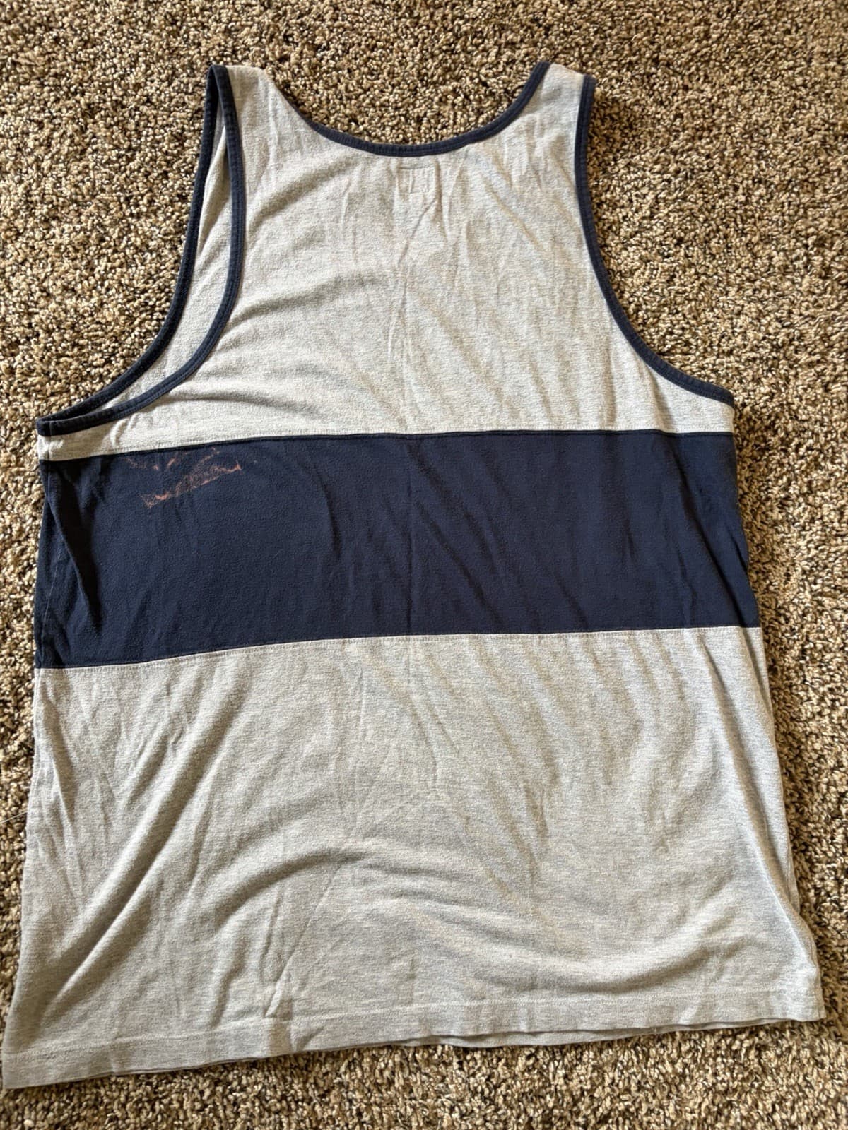 OBEY Colorblock Gray/Blue Logo Tank Top Men's Round Neck Sleeveless Size L - Thumbnail 4