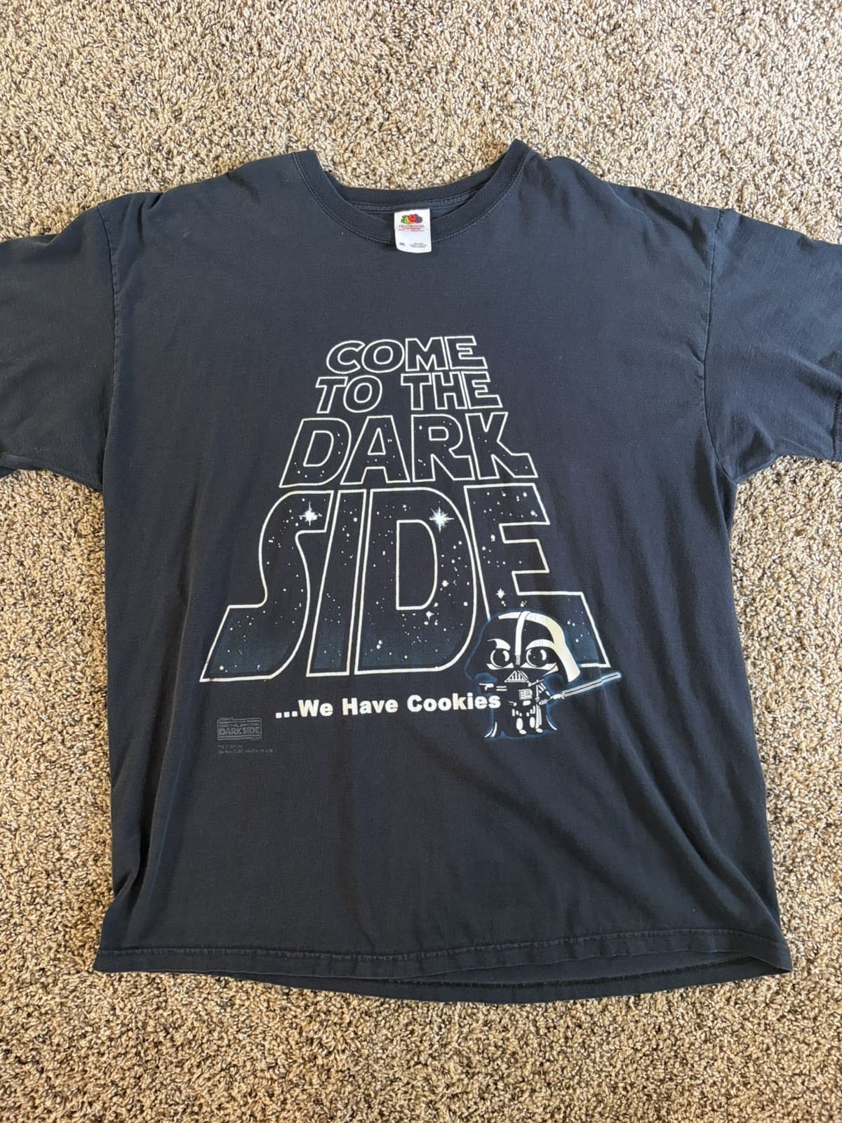 VTG Star Wars Come to the Dark Side...We Have Cookies Tee Shirt Size 2XL - Thumbnail 6