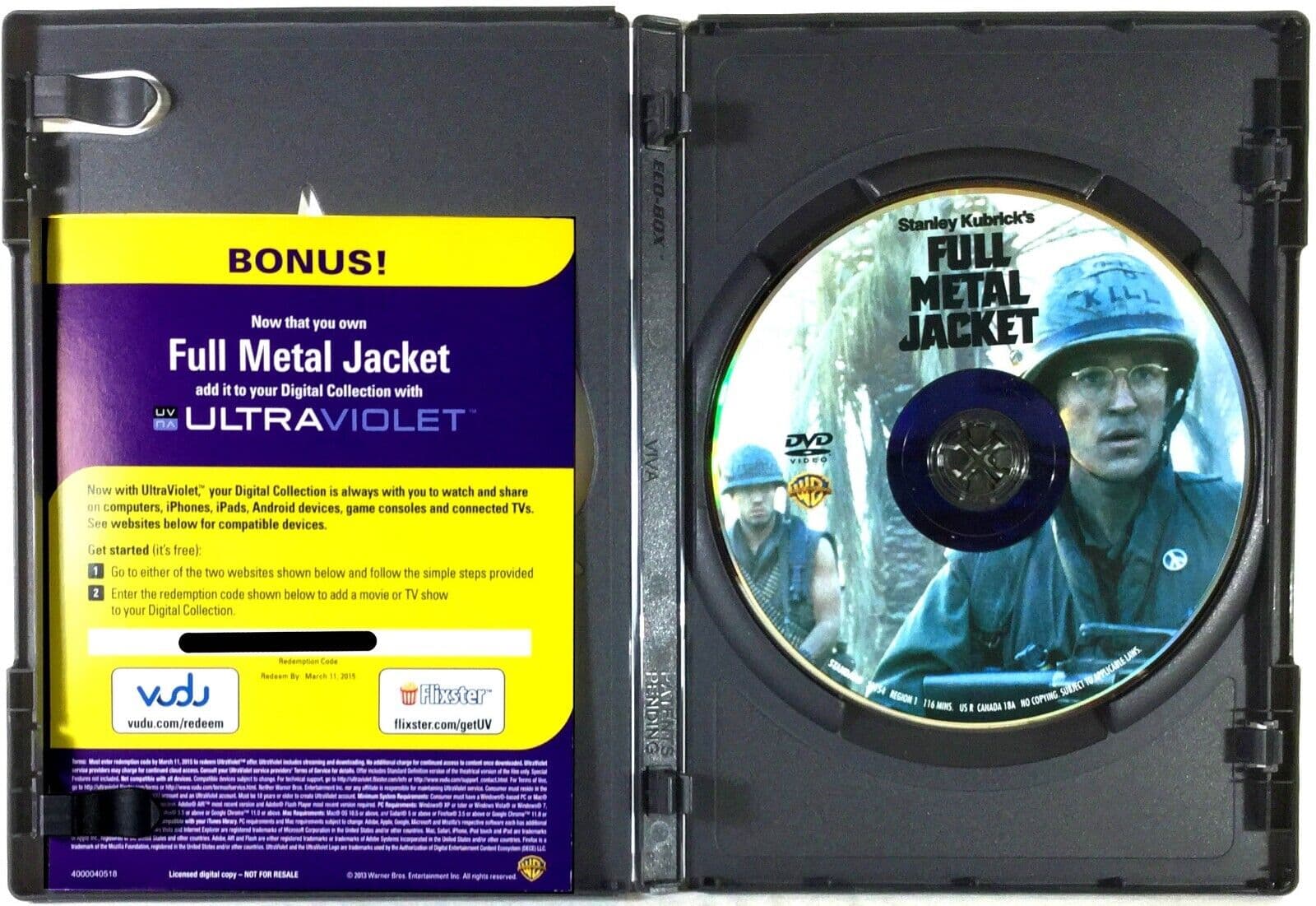 Full Metal Jacket (DVD, 1987, Full Screen, Inc. Digital Copy)   Matthew Modine - Thumbnail 3