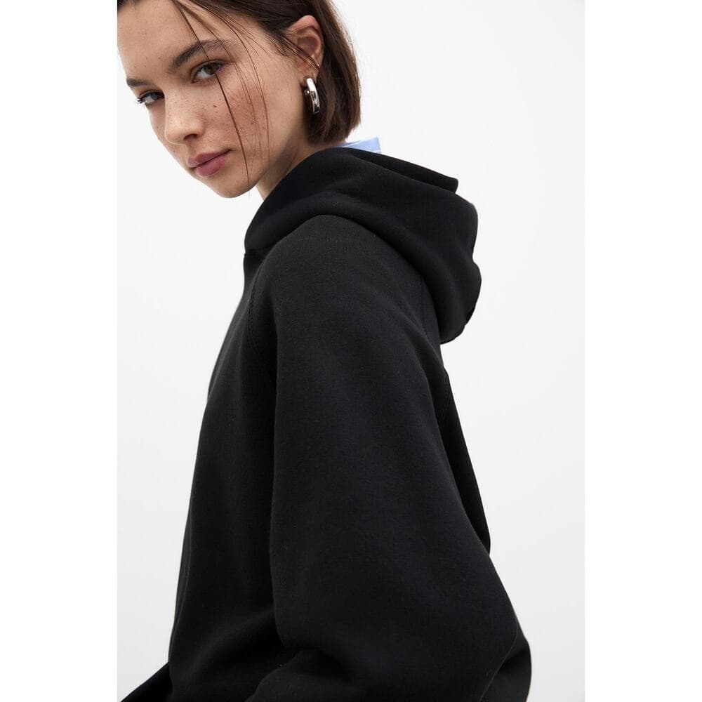 PULL&BEAR Basic Womens Oversized Hooded Sweatshirt Without Sting - X - Thumbnail 5