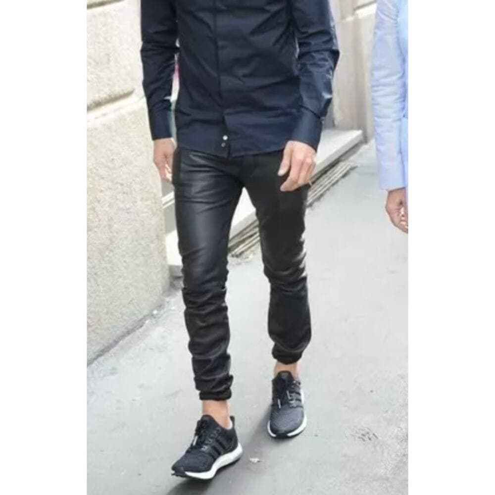 Ring Of Fire Faux Leather Biker Jogger Pants - XL - Thumbnail 5