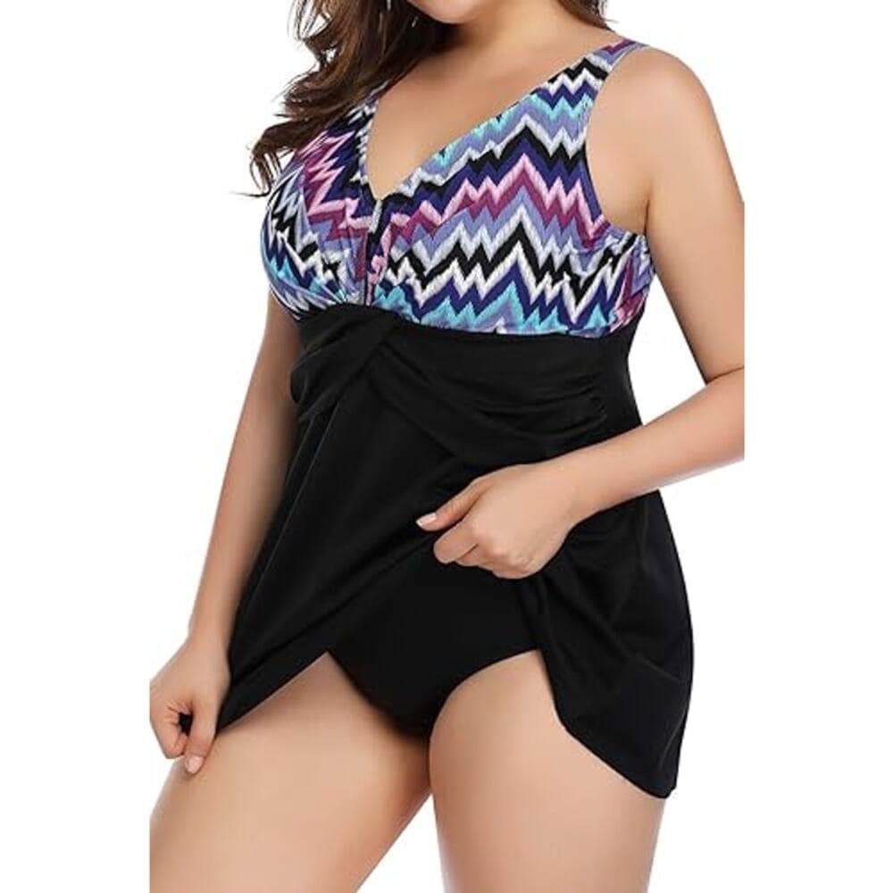PERONA Swimsuit Shaping Body One Piece Swim Dress - Size 18 - Thumbnail 3