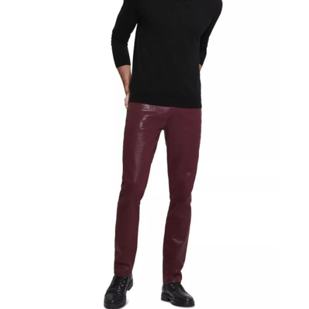GUESS Men's Slim Tapered-Fit Regal Plum Coated Jeans - 38x32 - NWT - Thumbnail 5