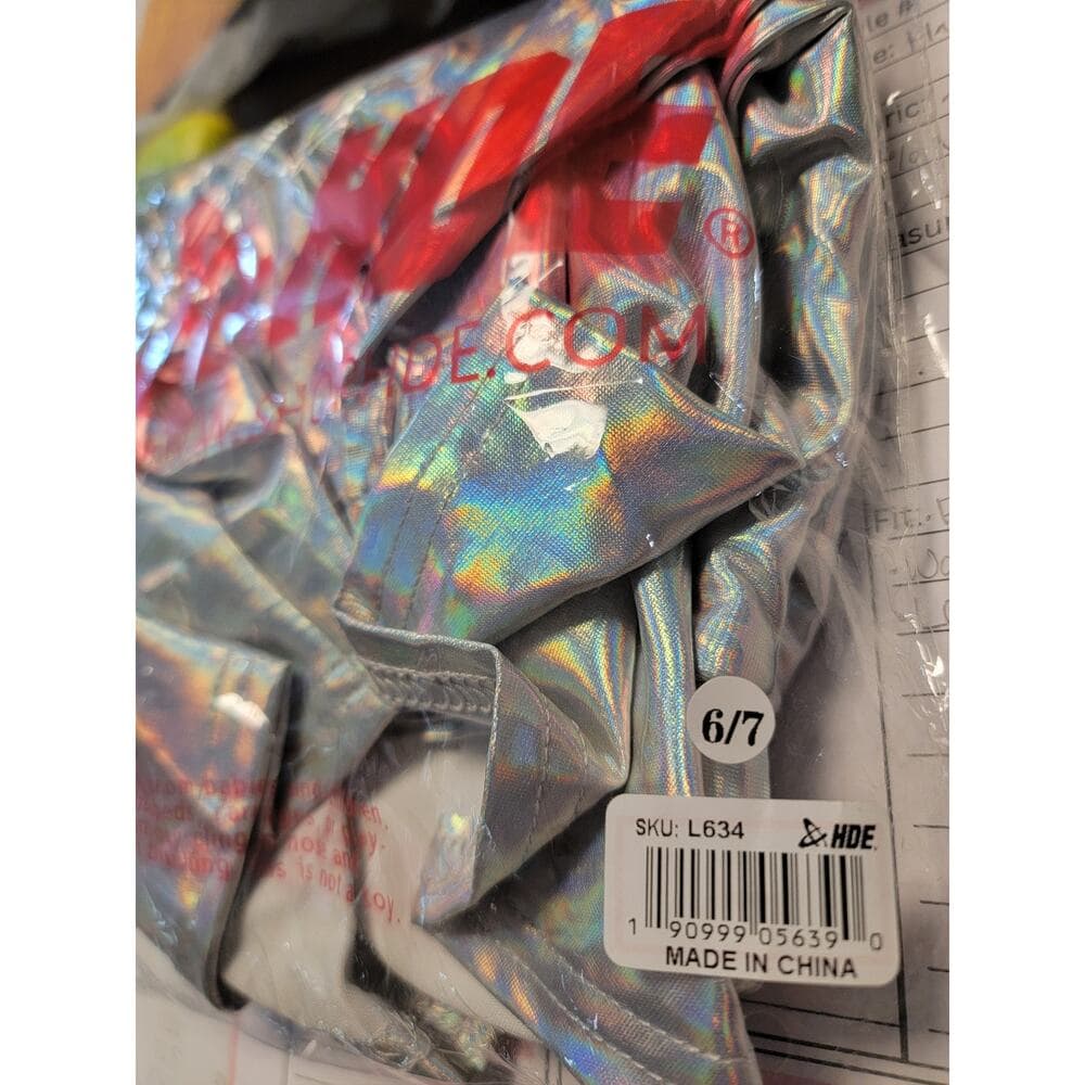 HDE Girl's Metallic Skater Skort Dance Athletic Shiny Holographic Scooter Skirt - Thumbnail 6