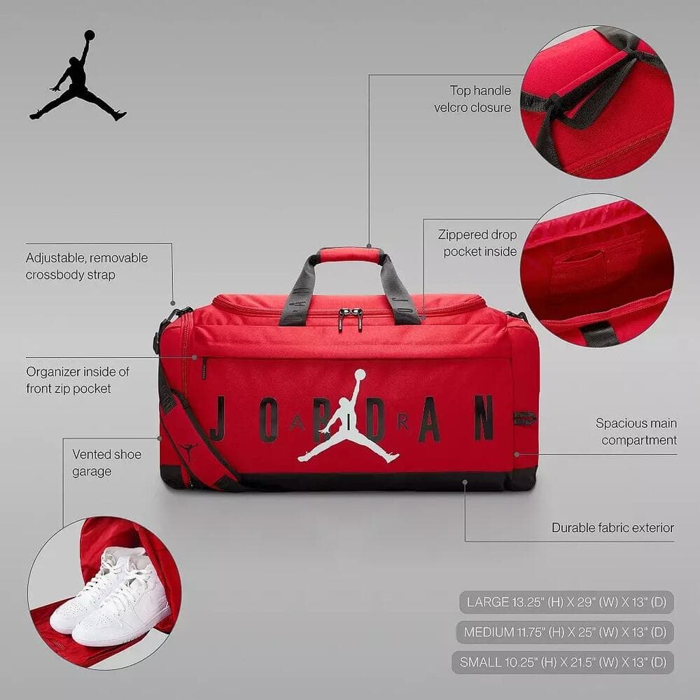 Jordan Velocity Duffel Bag - White - Medium - Thumbnail 16