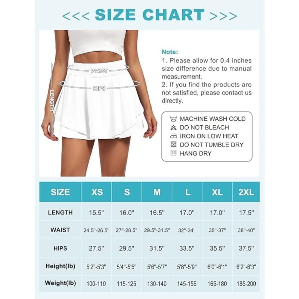 IUGA Tennis Skirt with Pockets & Shorts Athletic High Waisted skirt Skort - Thumbnail 6
