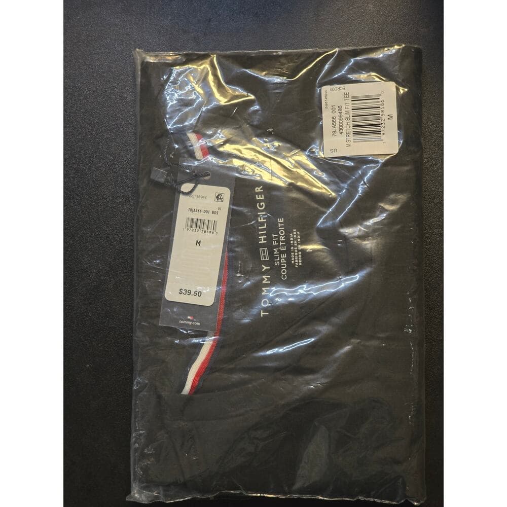 Tommy Hilfiger - Slim Fit T-Shirt - Medium - Black - NWT ORIGINAL PACKAGING - Thumbnail 7