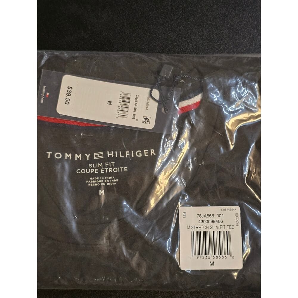 Tommy Hilfiger - Slim Fit T-Shirt - Medium - Black - NWT ORIGINAL PACKAGING - Thumbnail 6